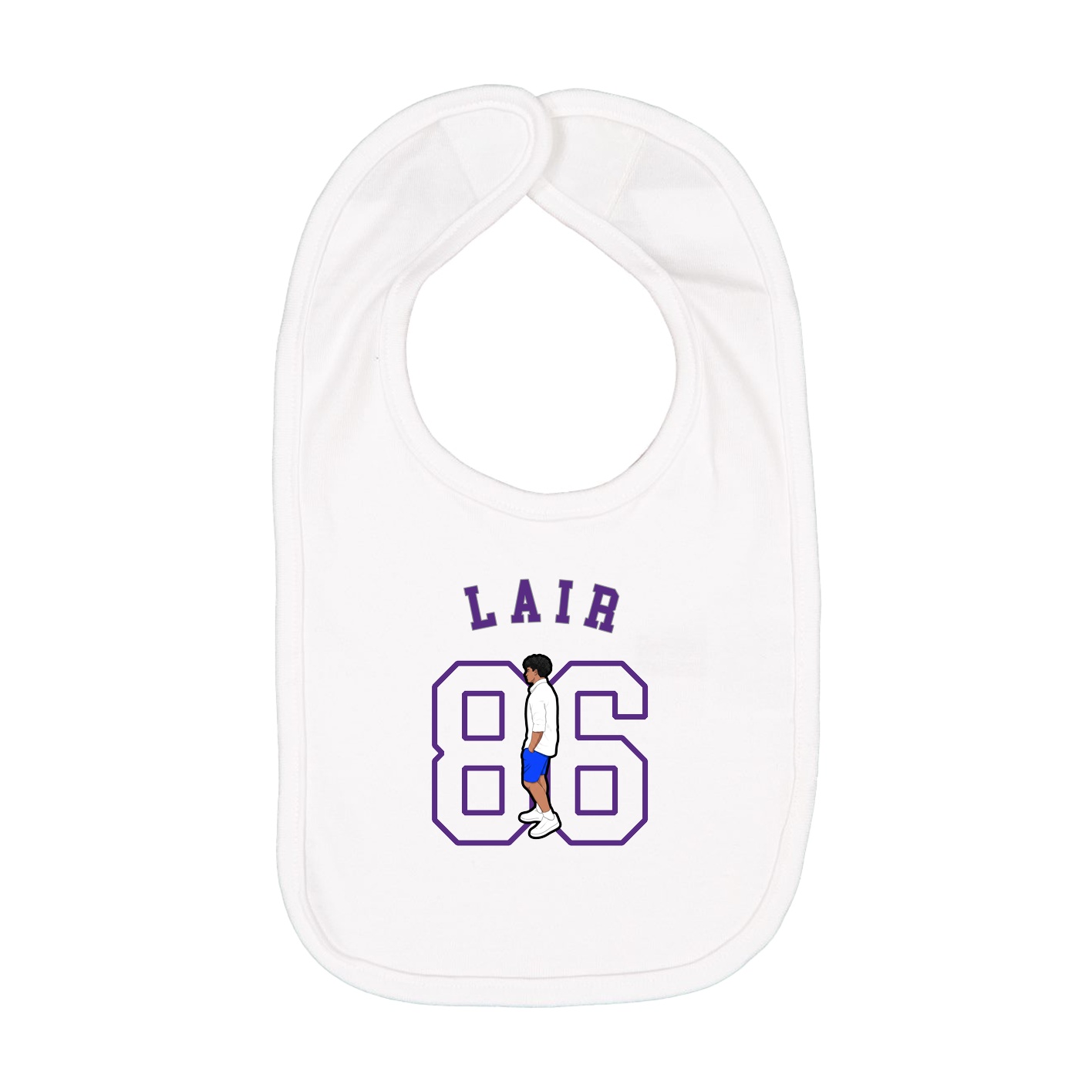 Infant Bib — Shirsey Arch in White