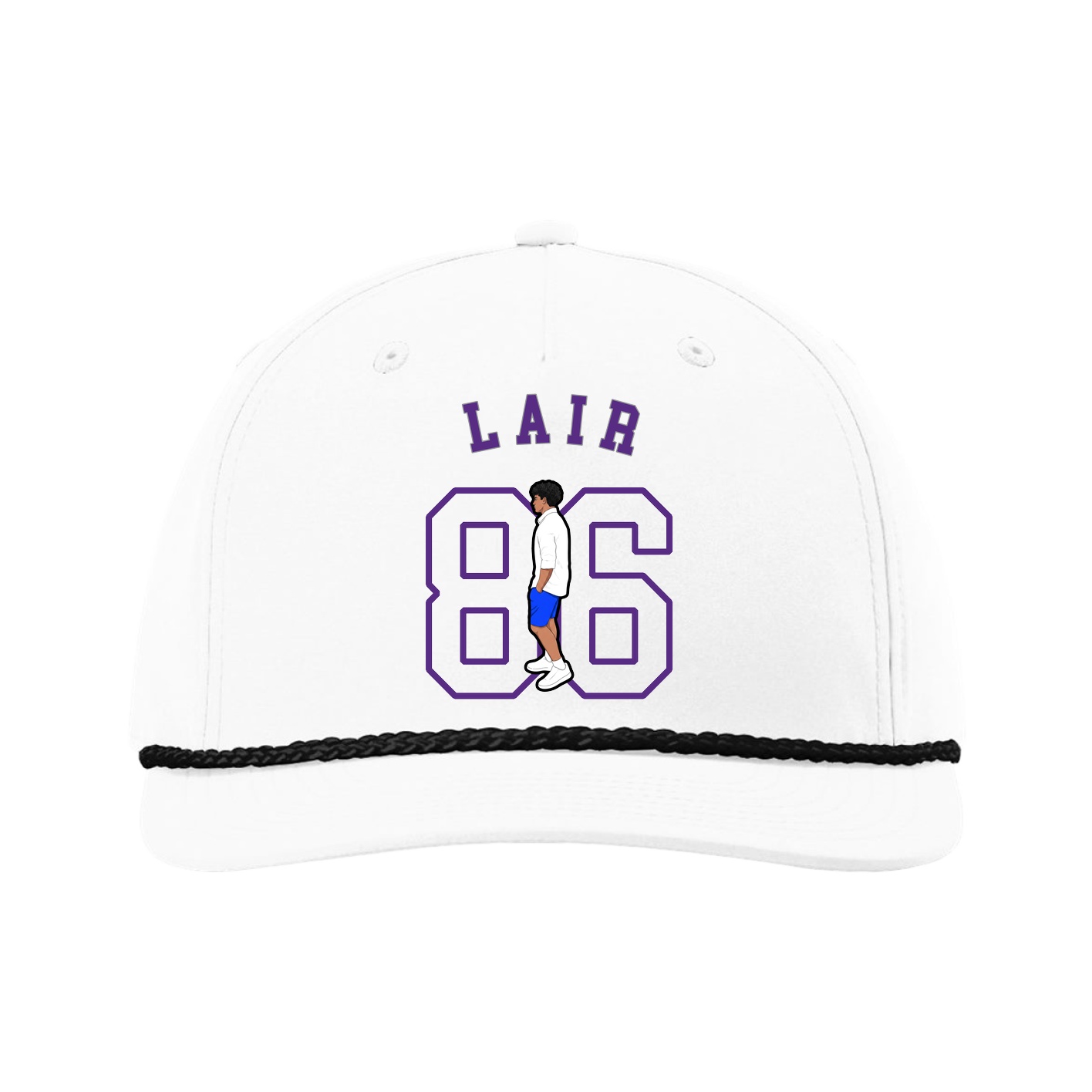 Five-Panel Classic Rope Cap — Shirsey Arch in White