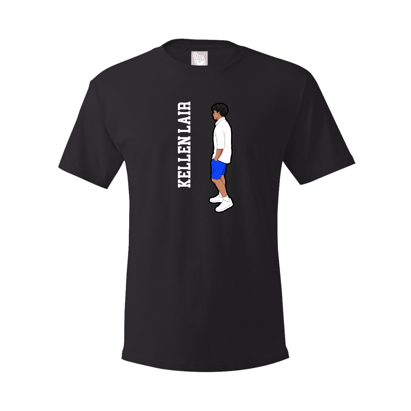 Tee — Name Vertical in Black