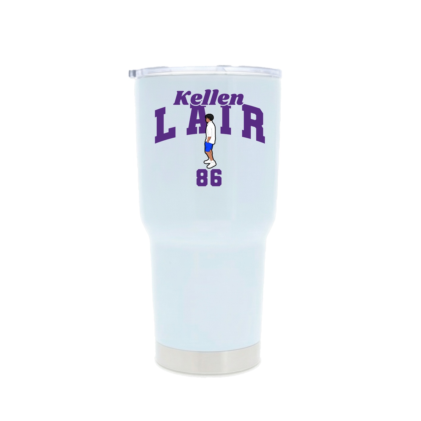 30oz Stainless Steel Tumbler — Signature Arch in White