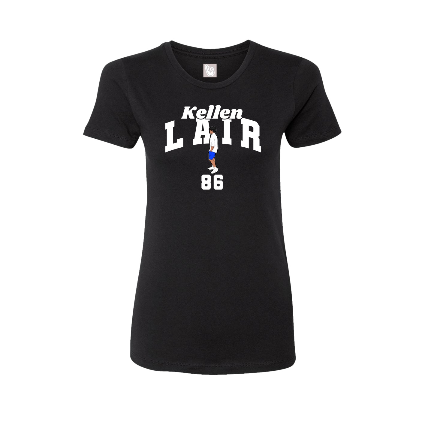 Fitted Women's Tee — Signature Arch in Black