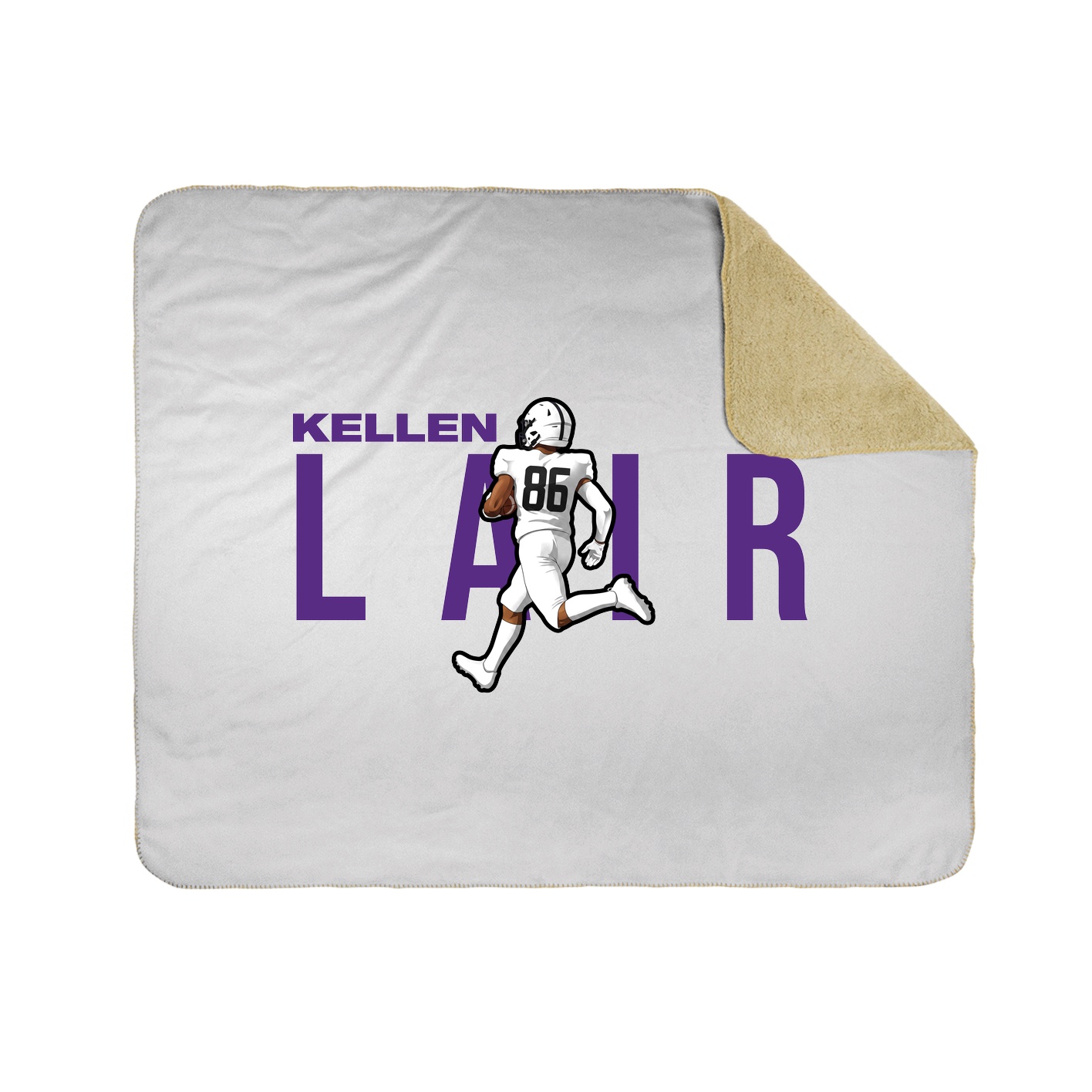 Throw Blanket — Player Name in White
