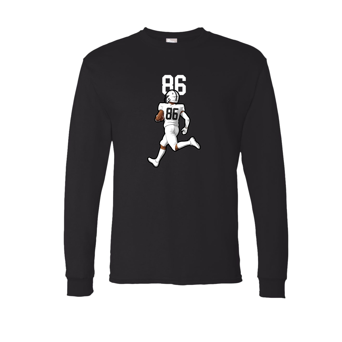 Long Sleeve Tee — Number Top in Black