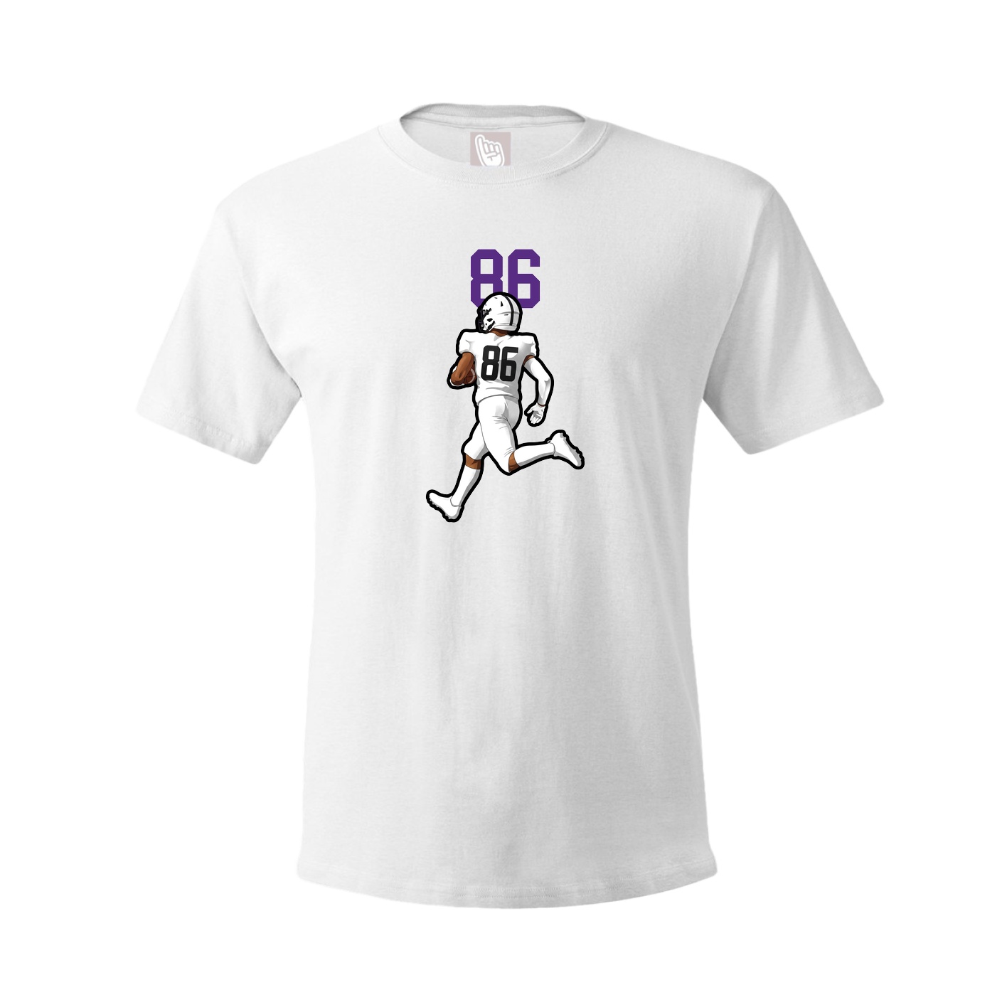 Youth Tee — Number Top in White
