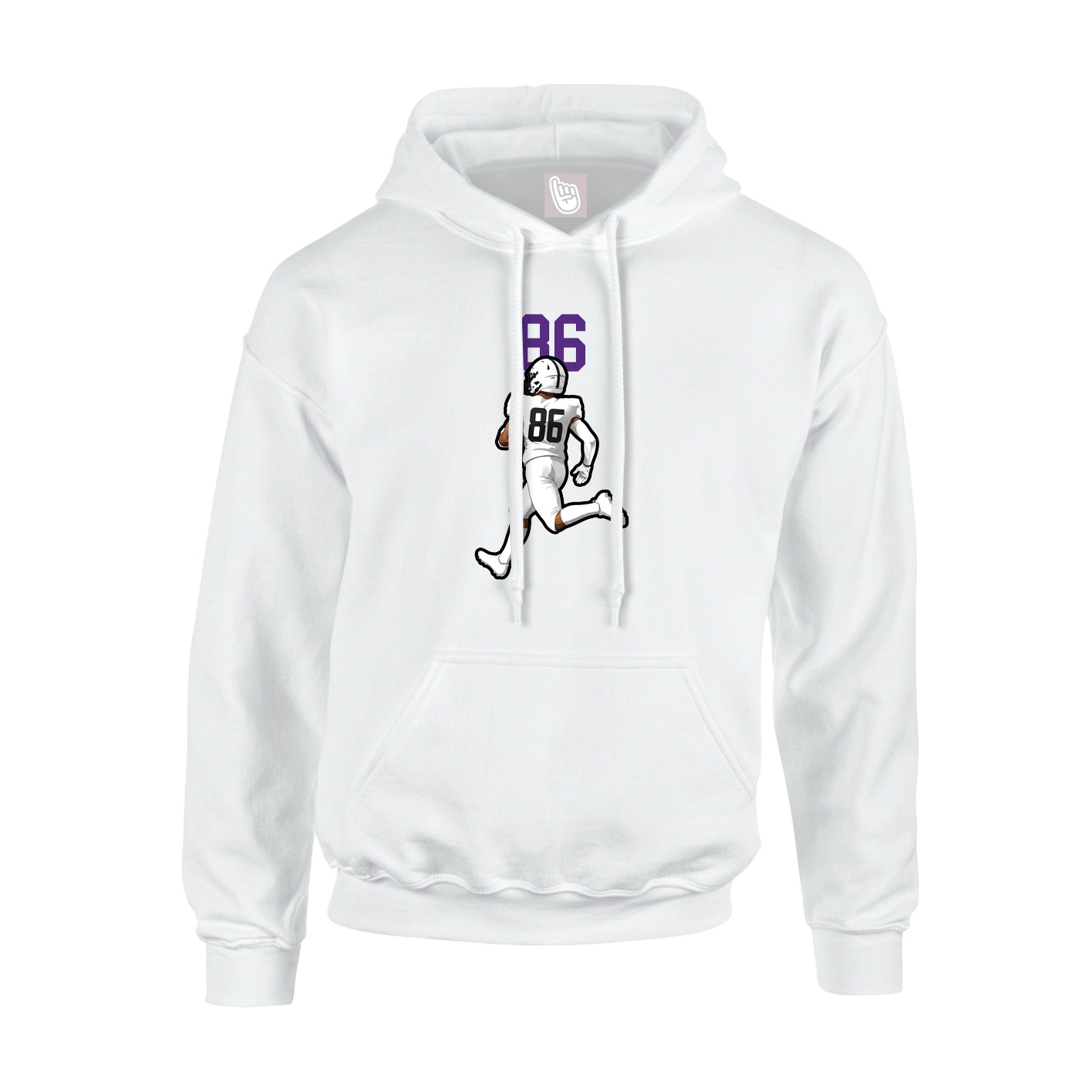 Hoodie — Number Top in White