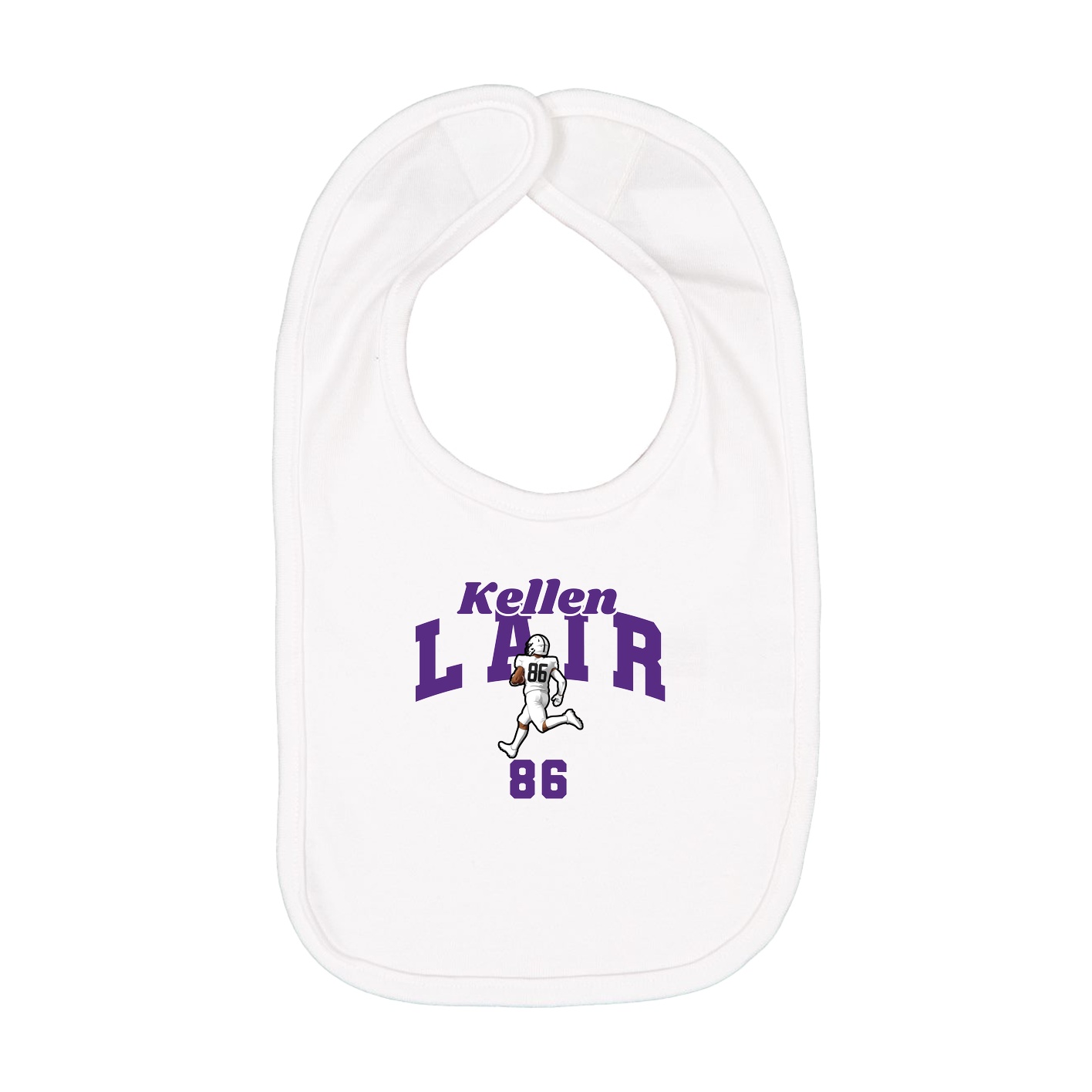 Infant Bib — Signature Arch in White