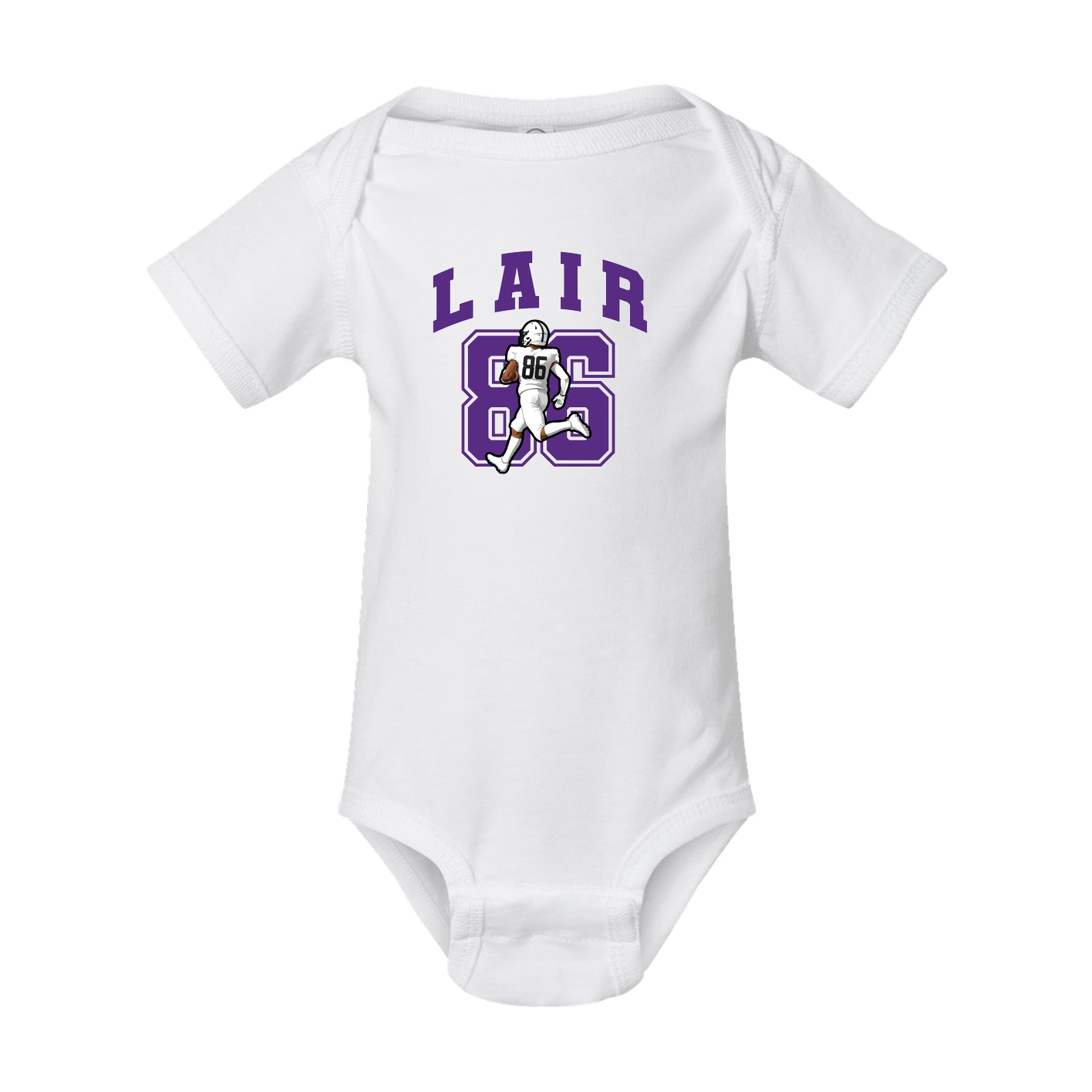 Baby Onesie — Number in White
