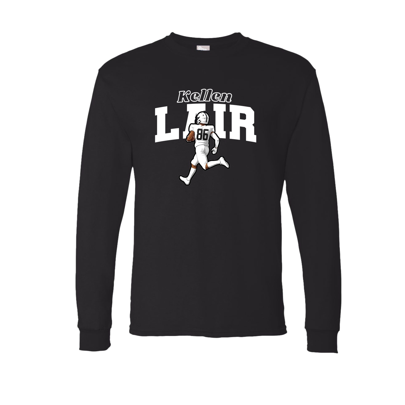Long Sleeve Tee — Name Arch in Black