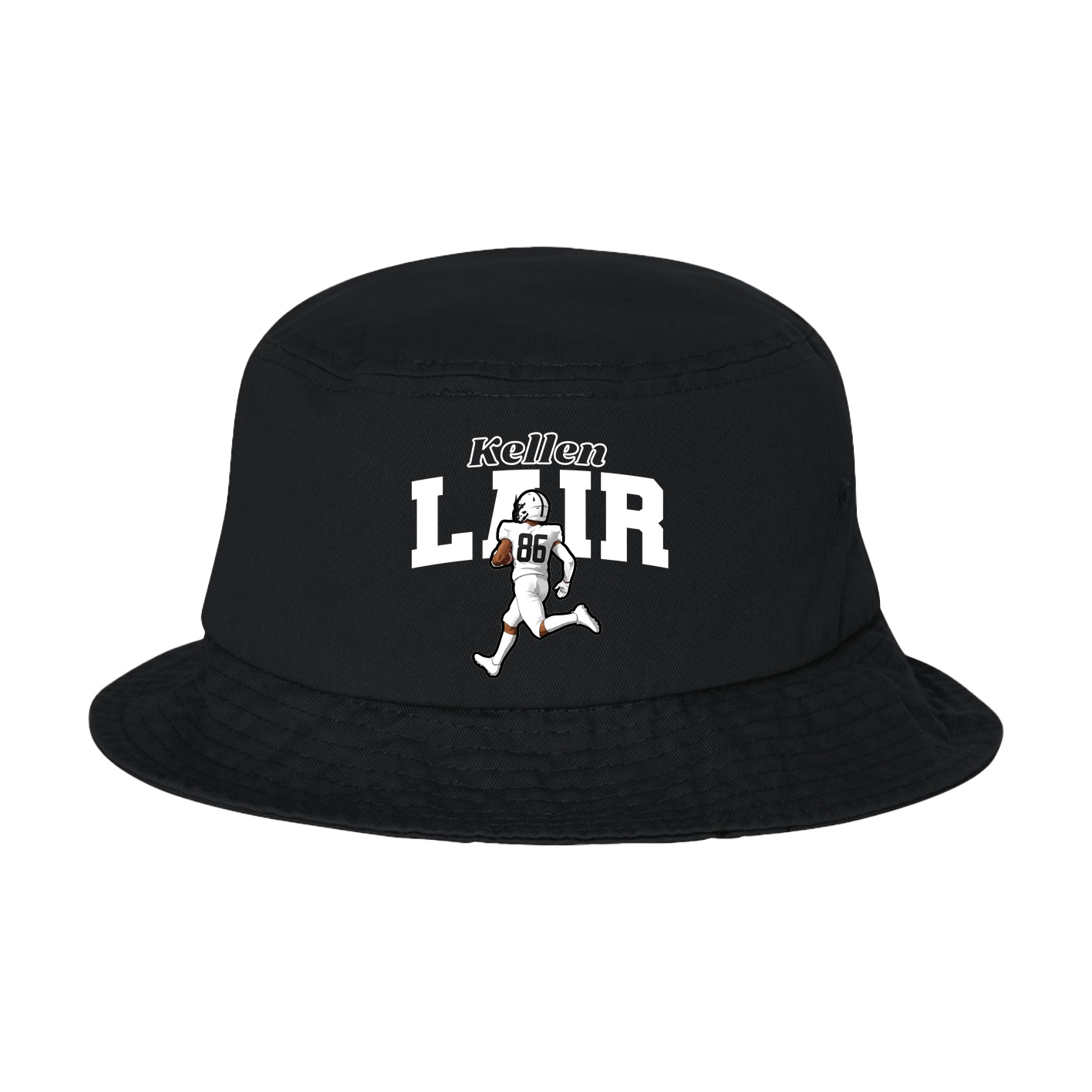 Bucket Cap — Name Arch in Black