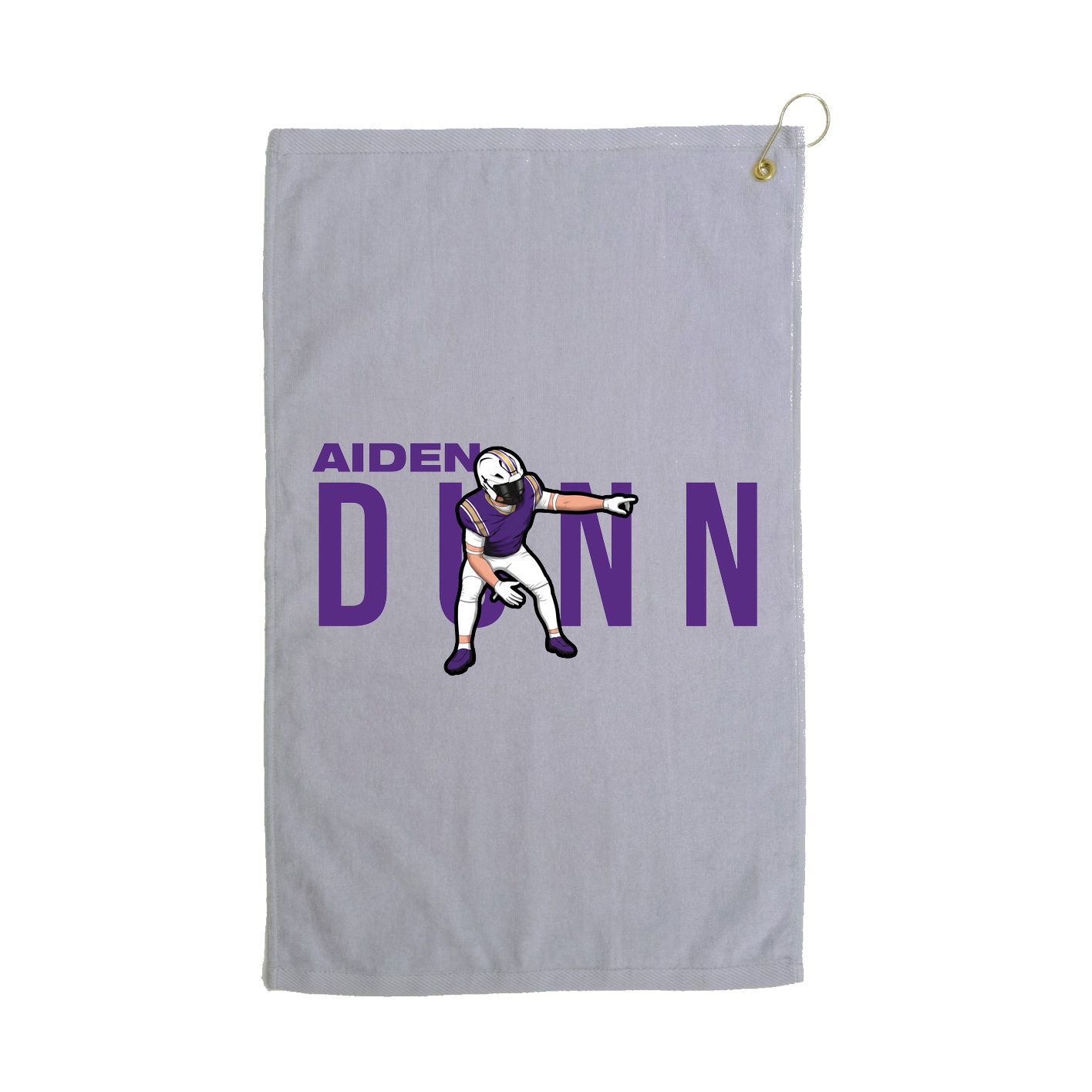 Golf Towel — Player Name in Grey