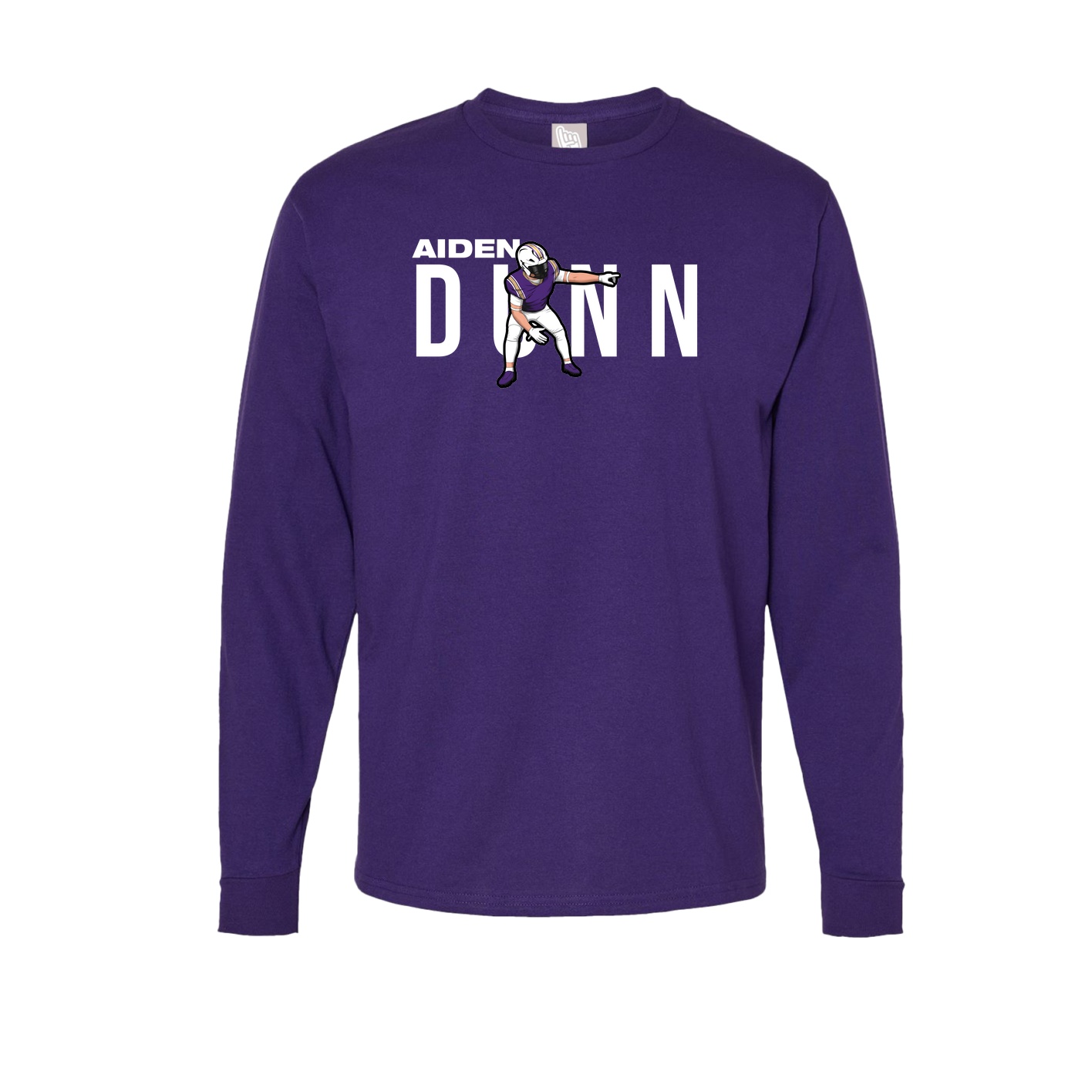 Long Sleeve Tee — Player Name in Purple