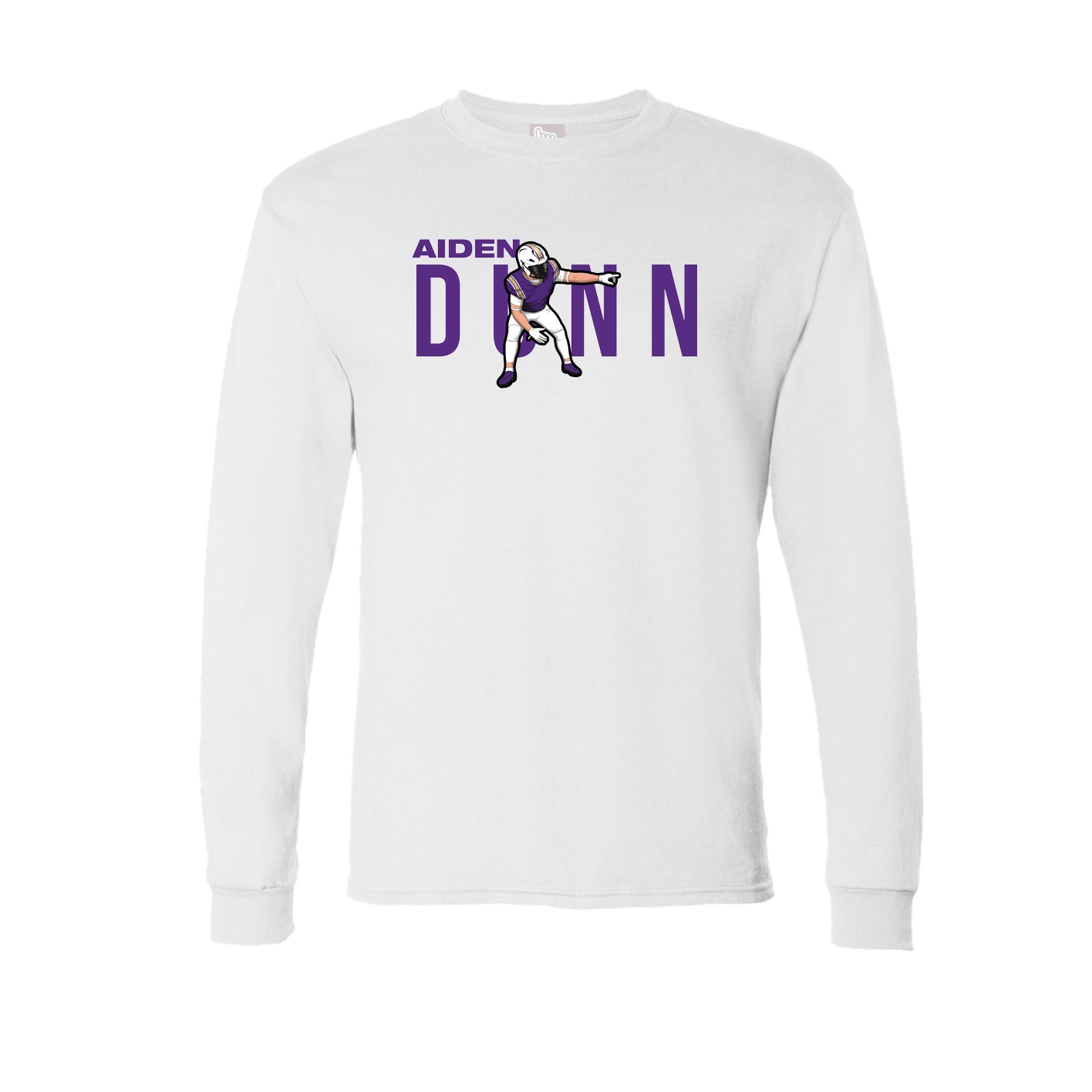 Long Sleeve Tee — Player Name in White