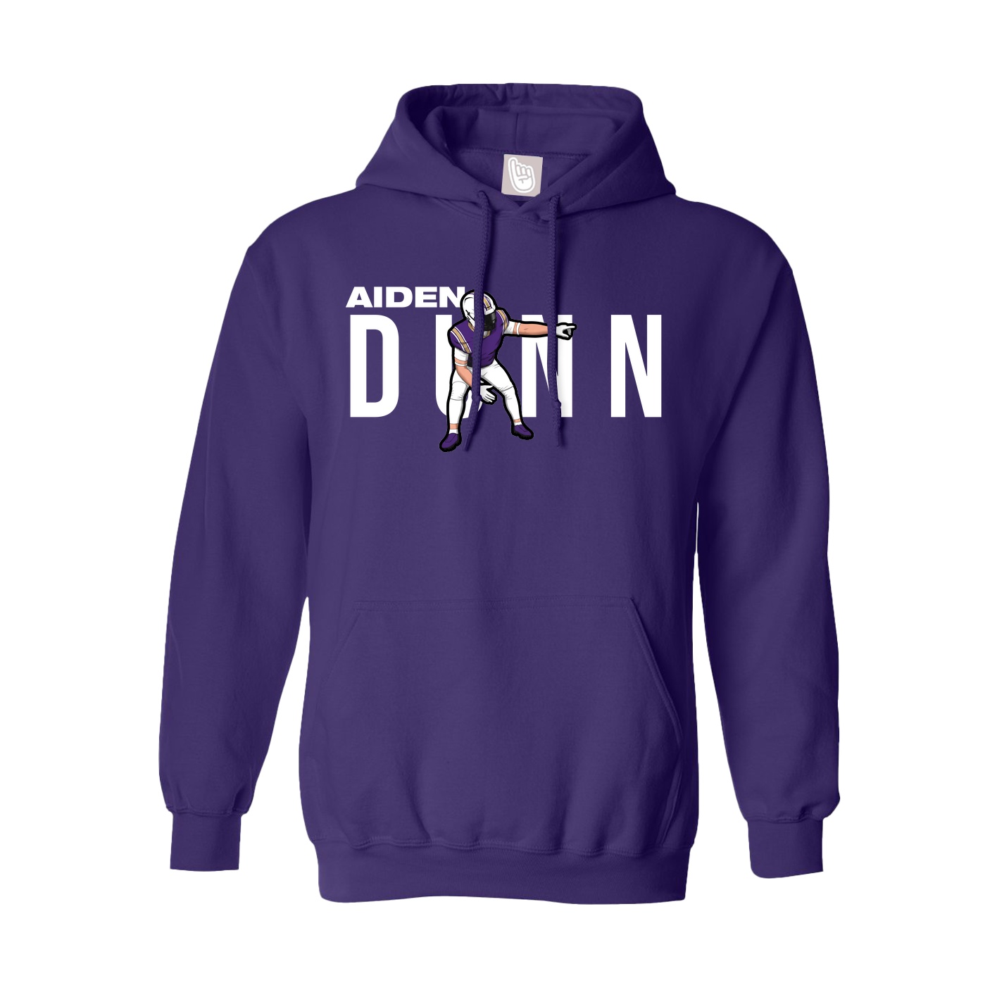 Hoodie — Player Name in Purple