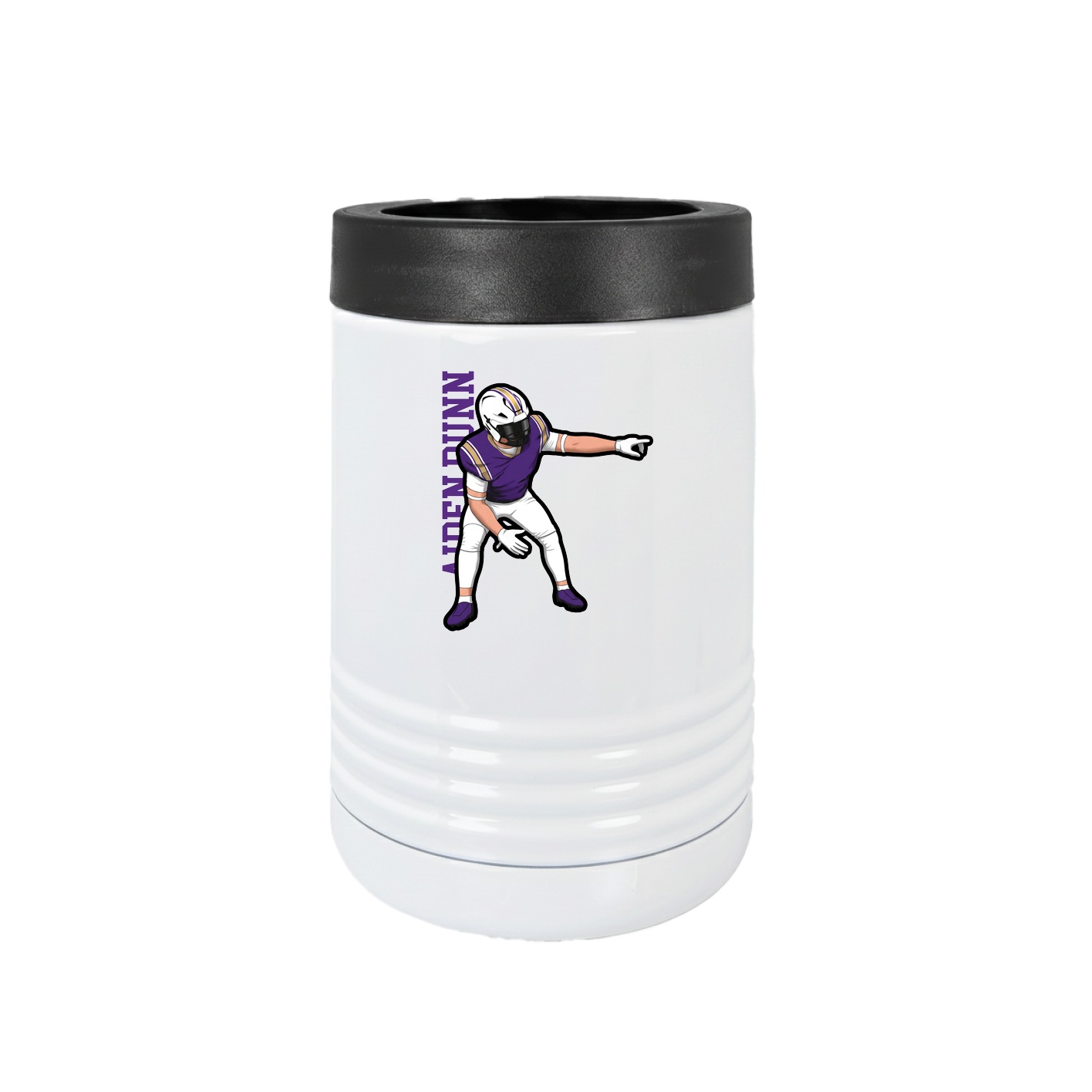 Beverage Holder — Name Vertical in White