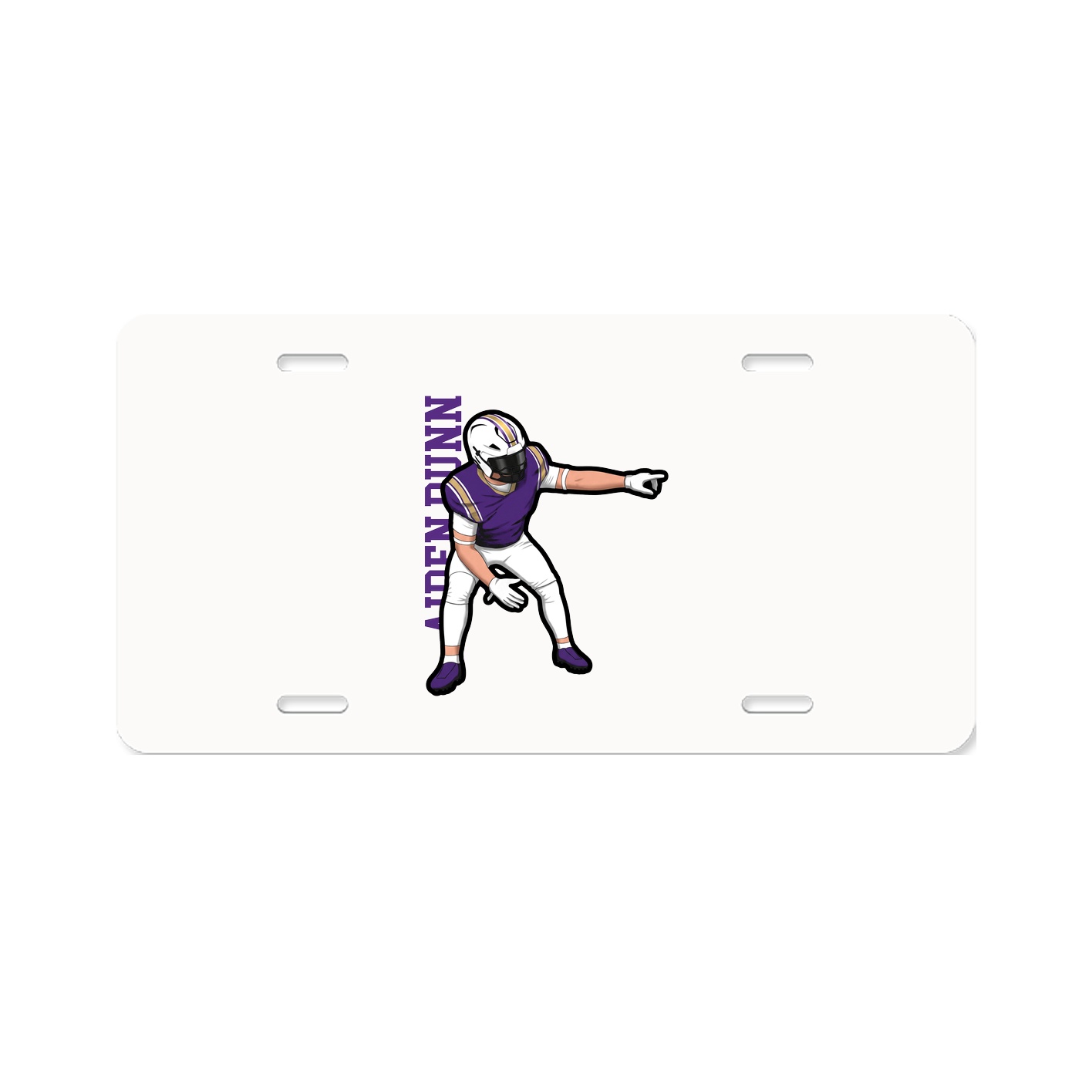 License Plate — Name Vertical in Classic