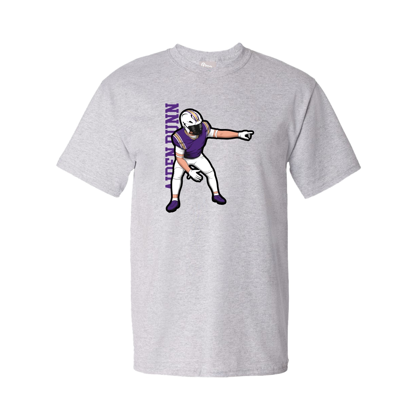 Tee — Name Vertical in Grey