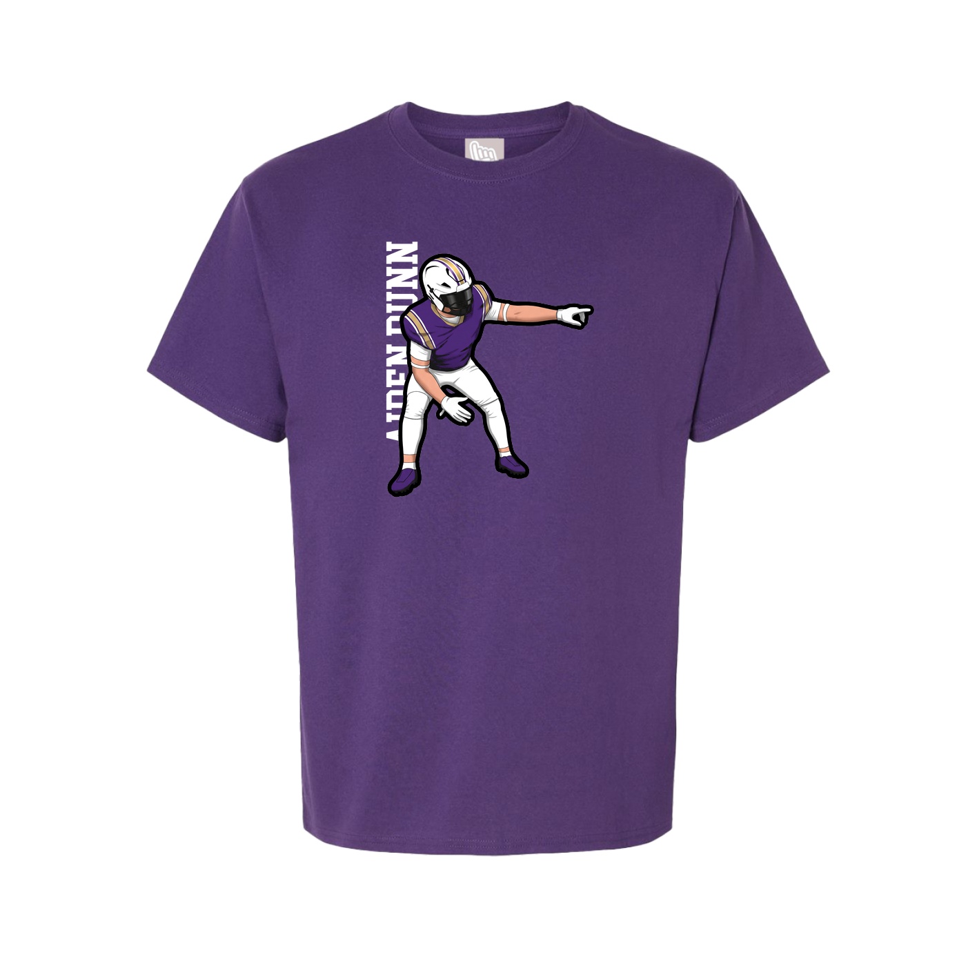 Tee — Name Vertical in Purple