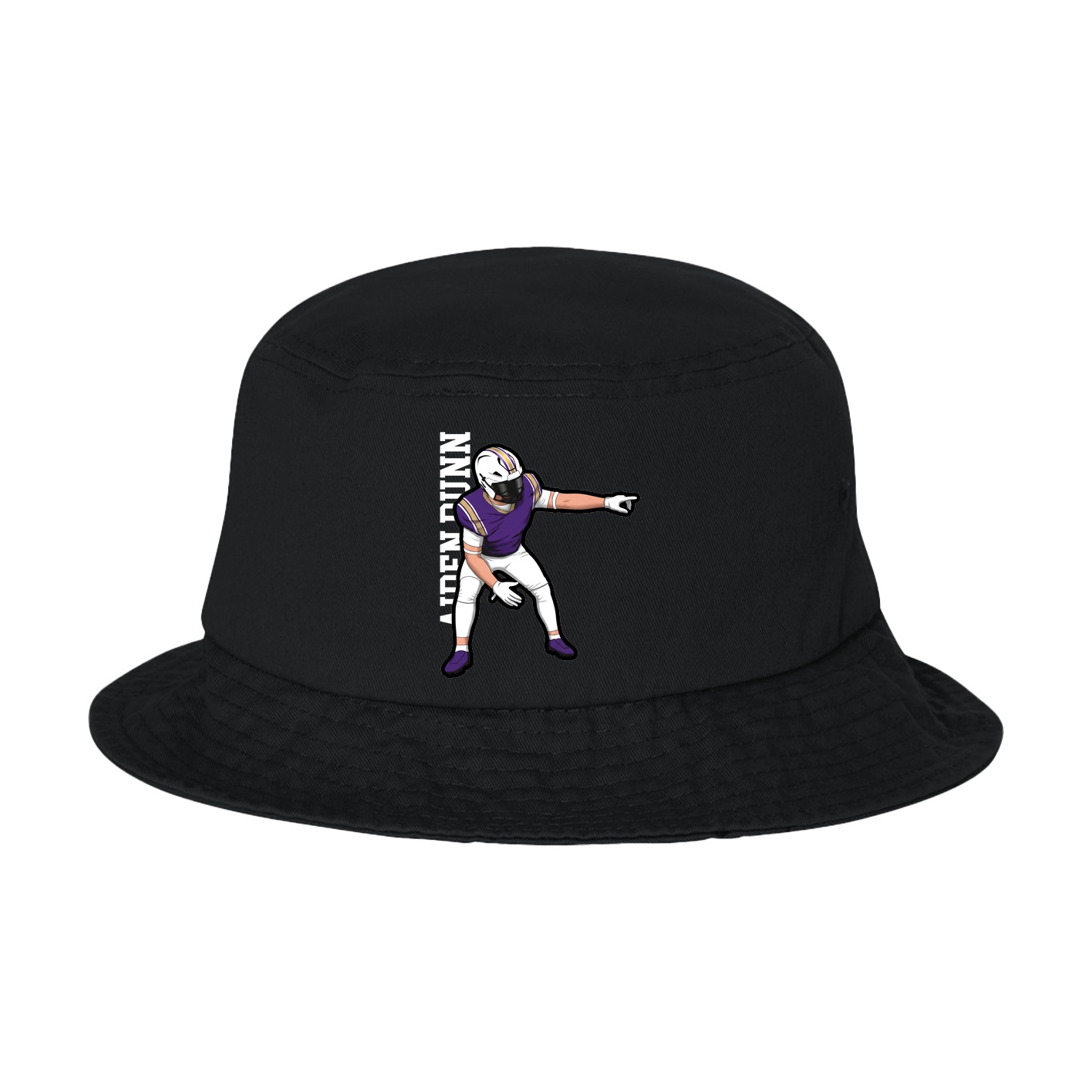 Bucket Cap — Name Vertical in Black