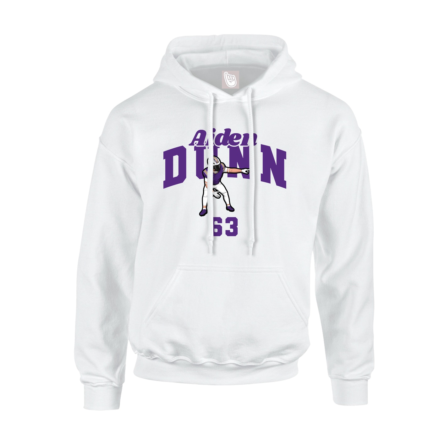 Hoodie — Signature Arch in White