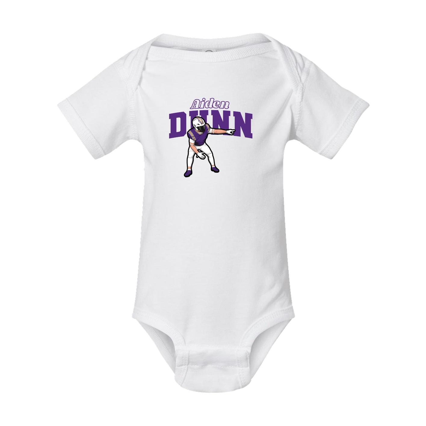 Baby Onesie — Name Arch in White
