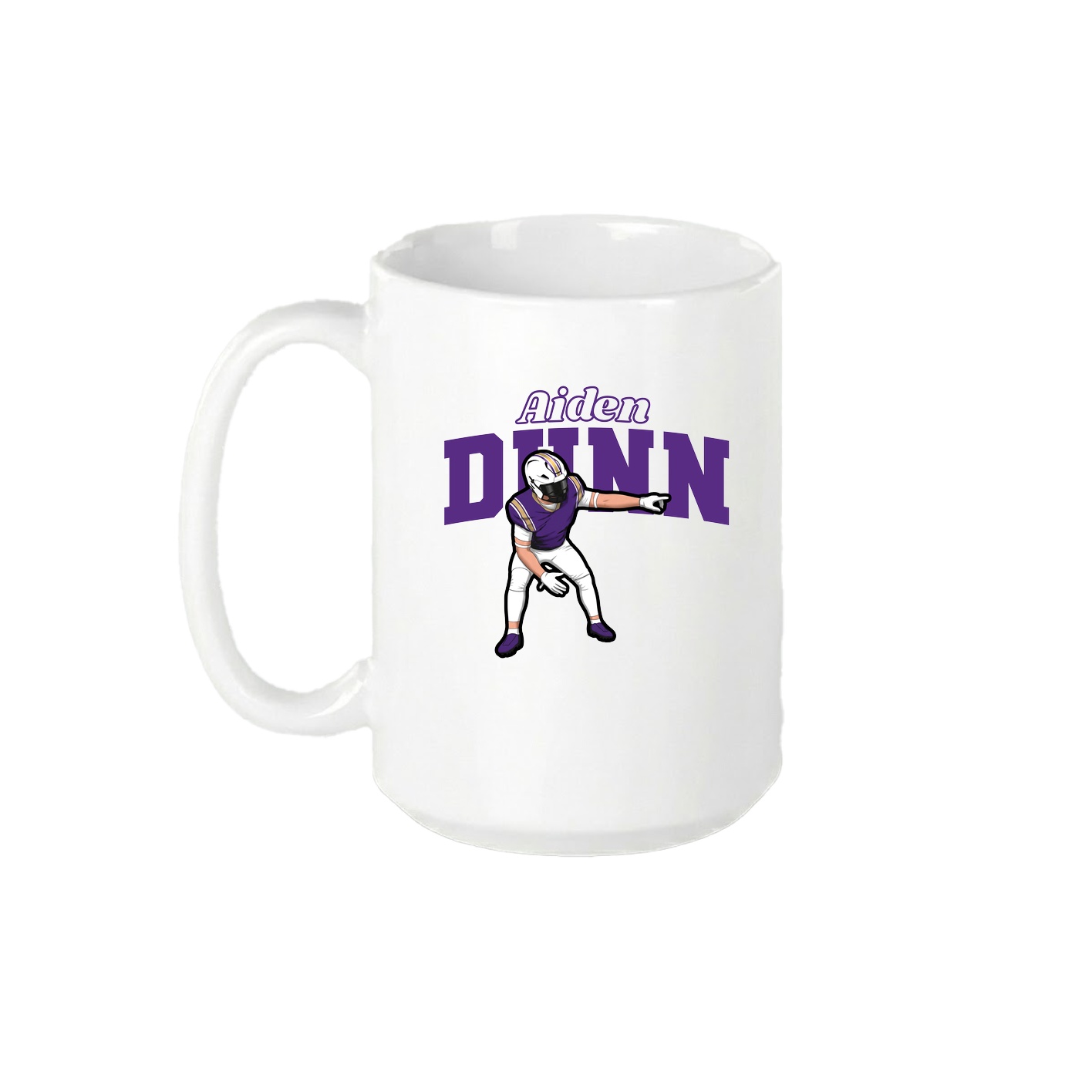 15oz Coffee Mug — Name Arch in White