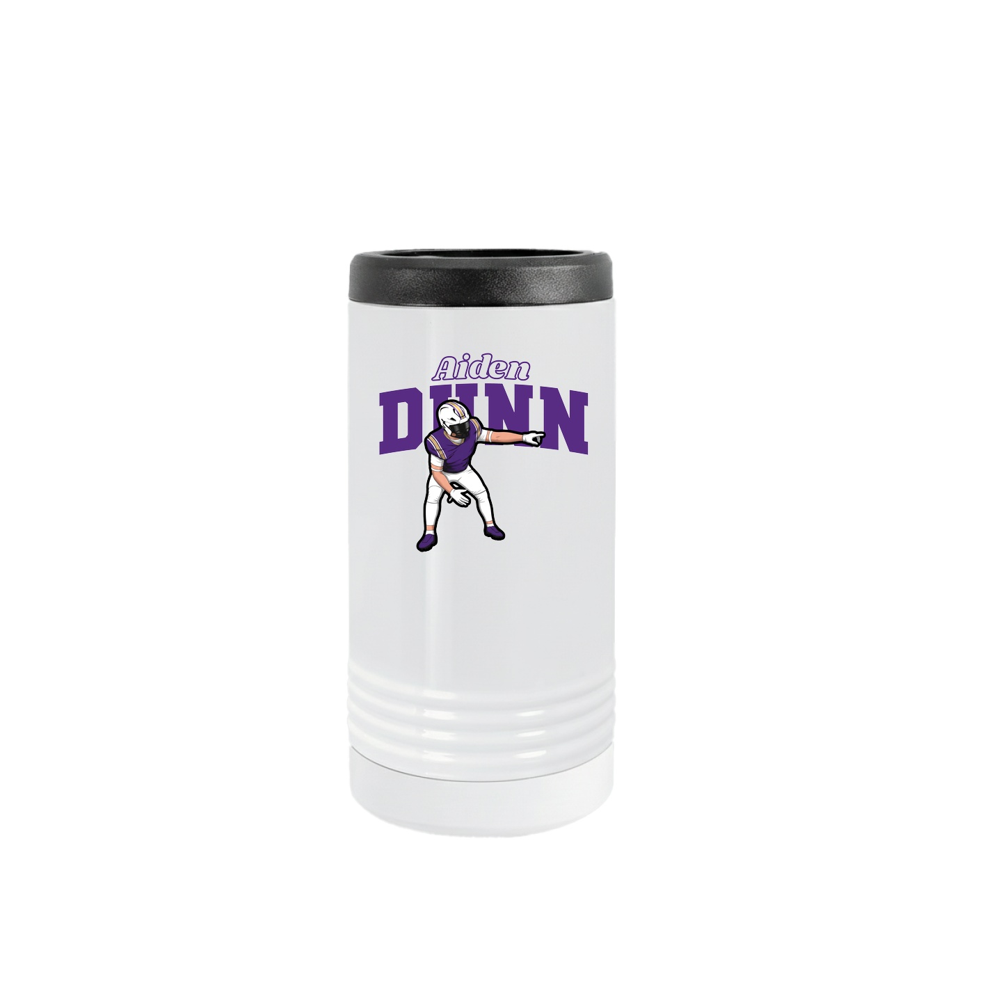Slim Beverage Holder — Name Arch in White