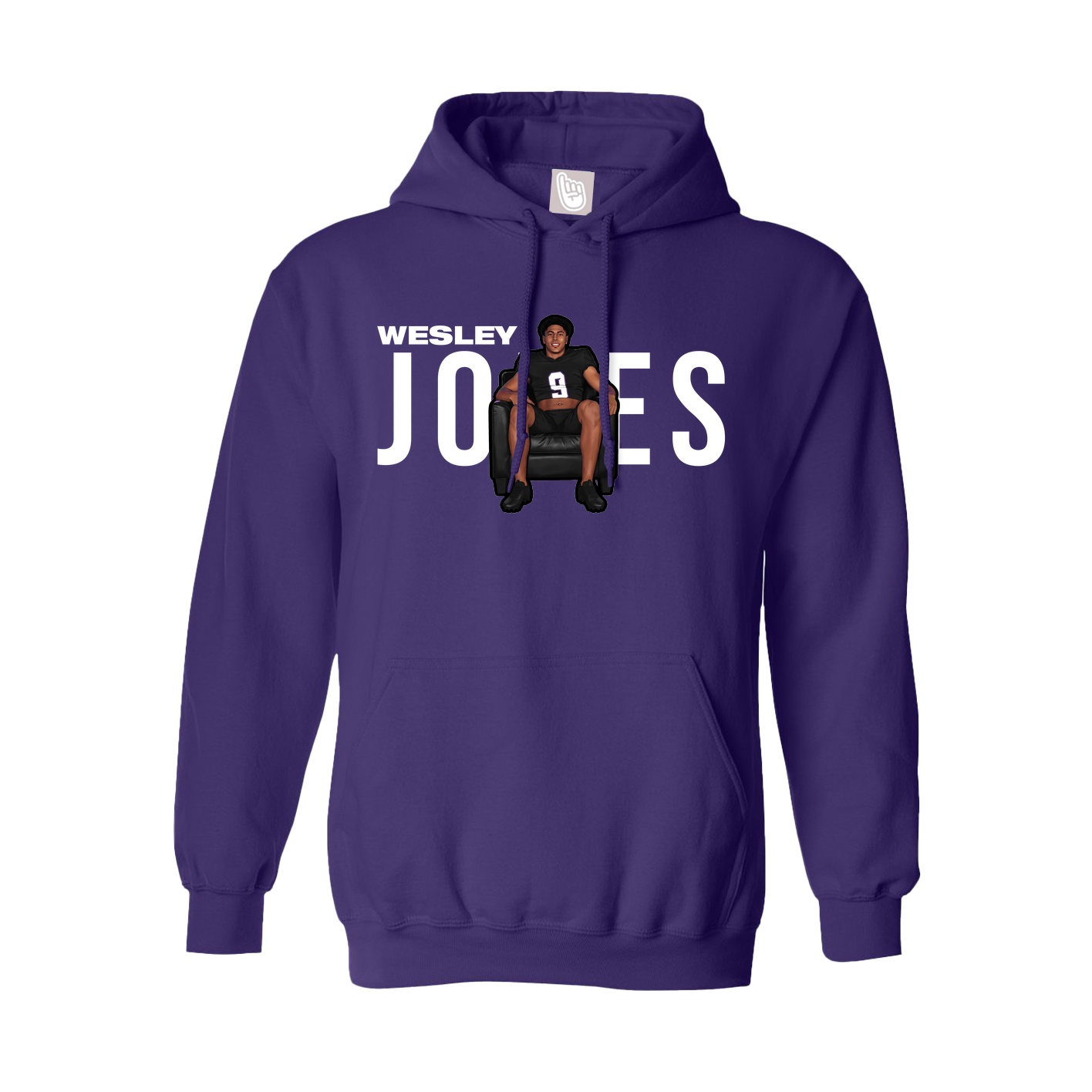 Youth Hoodie — Player Name in Purple