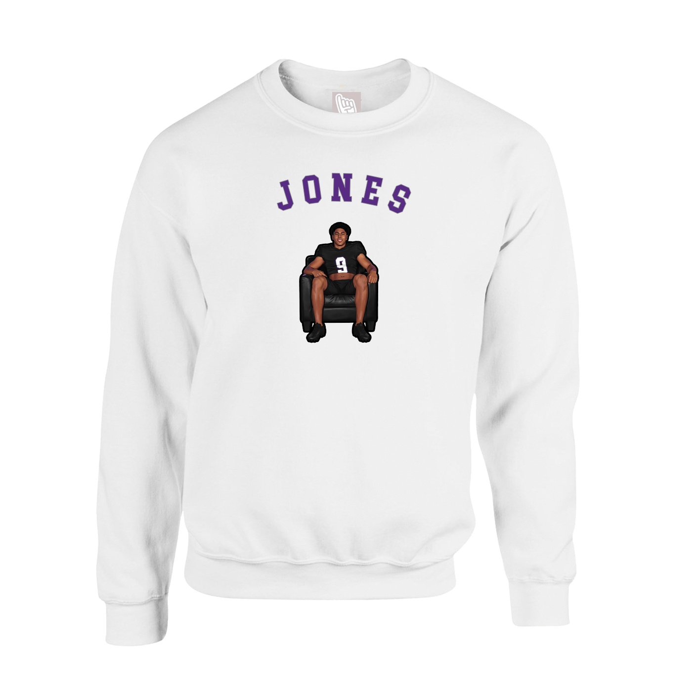 Fleece Crew — Shirsey Arch in White