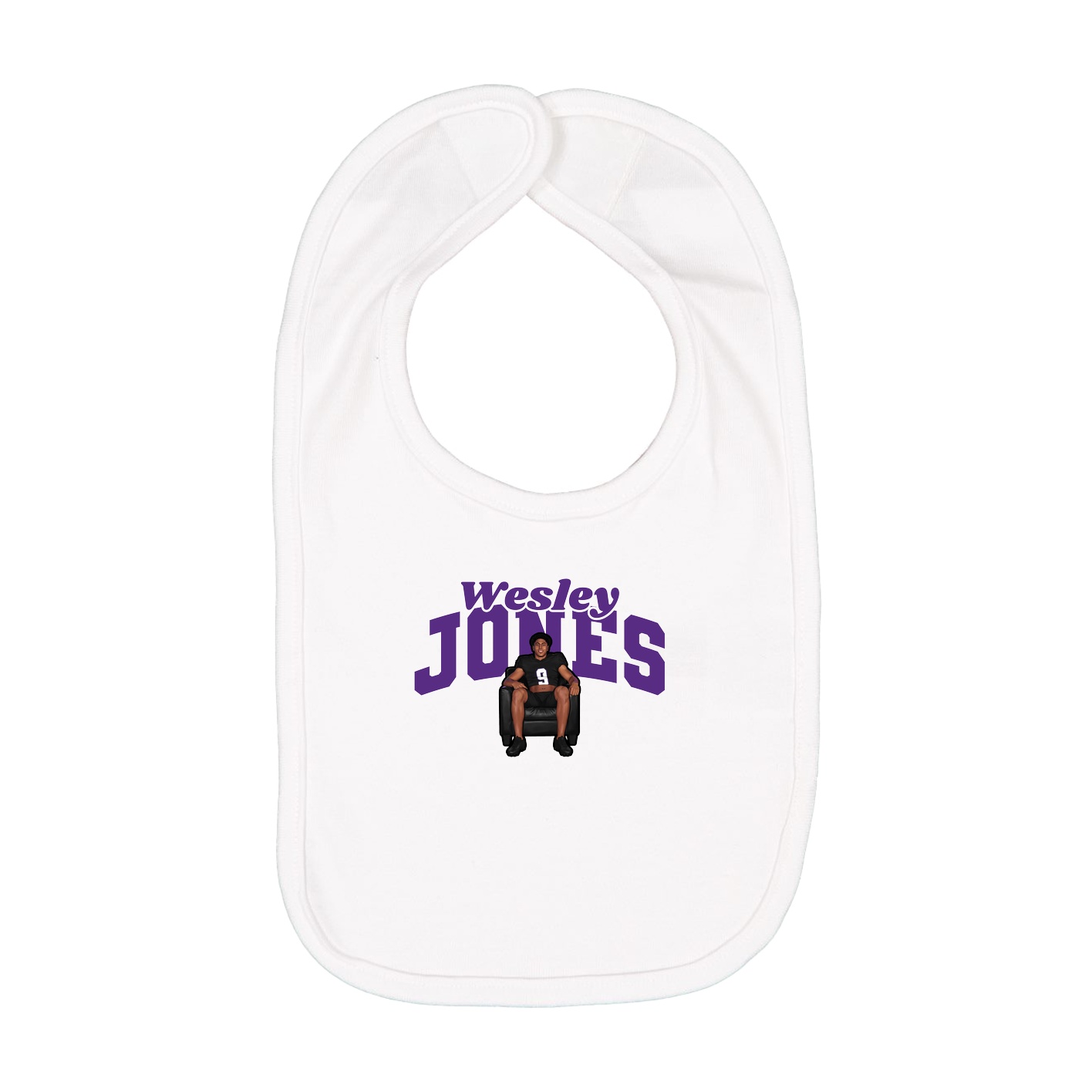 Infant Bib — Signature Arch in White