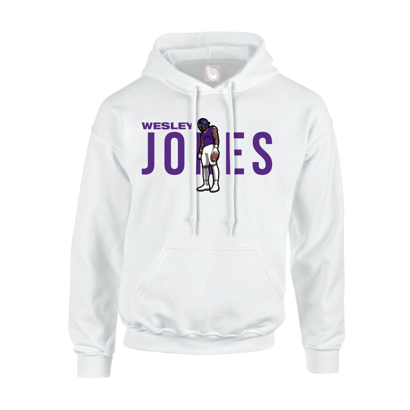 Youth Hoodie — Player Name in White