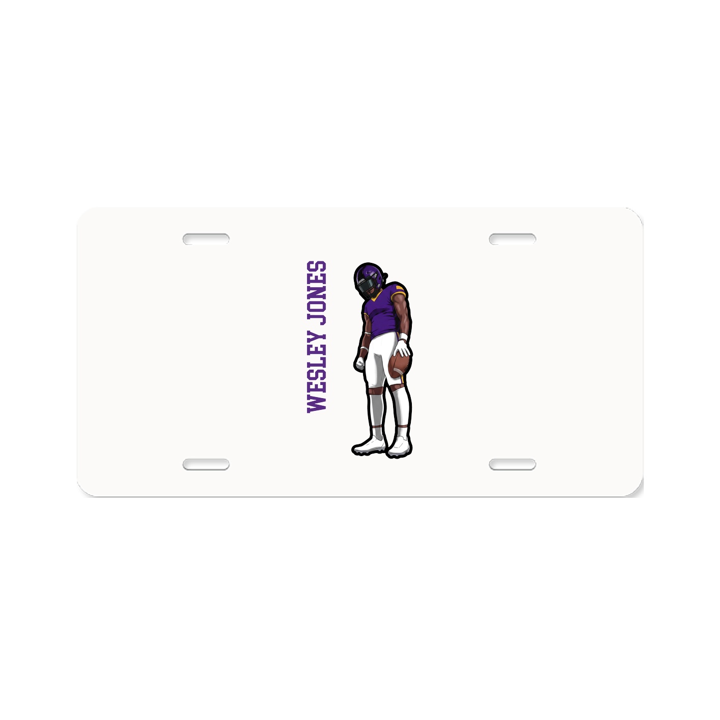 License Plate — Name Vertical in Classic