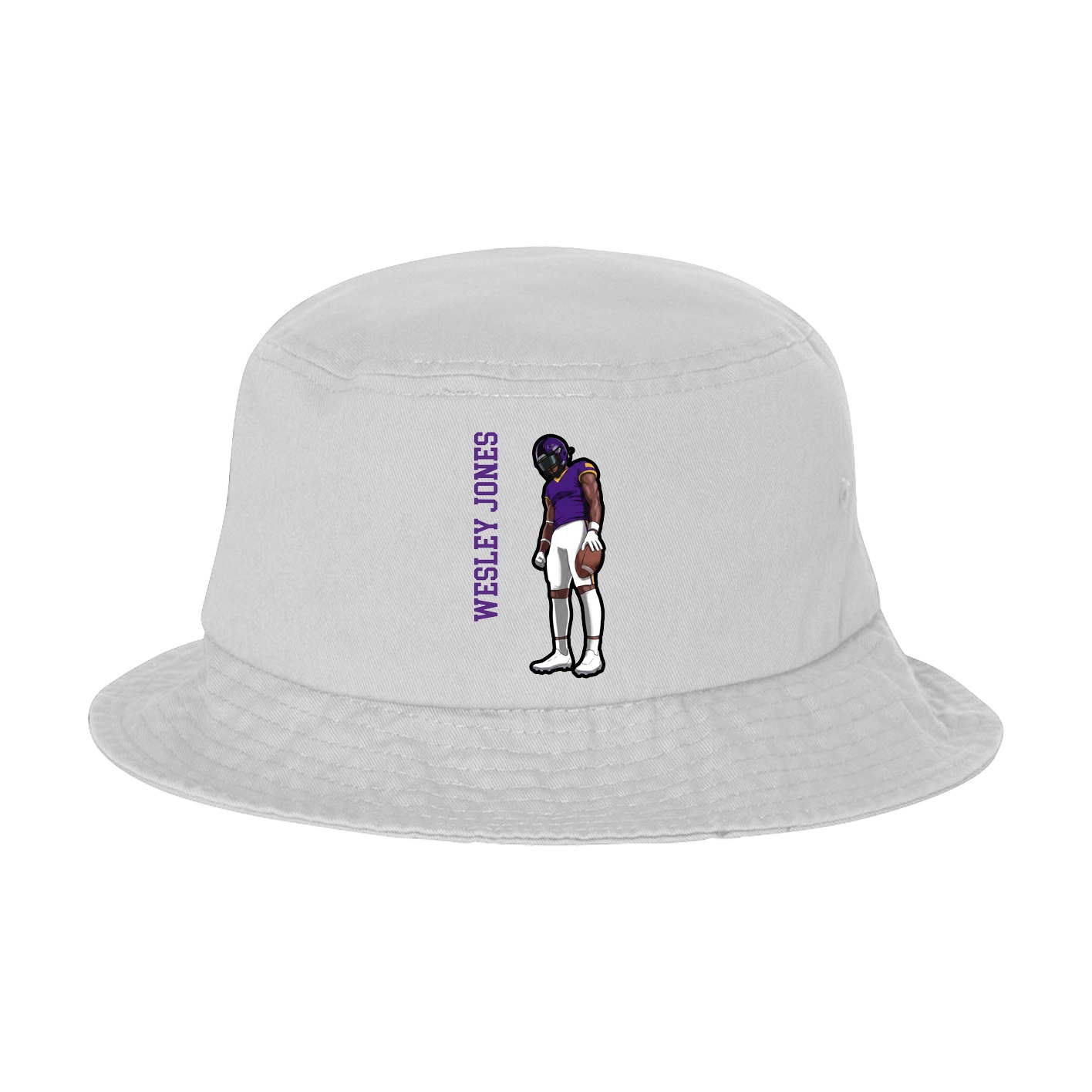 Bucket Cap — Name Vertical in White