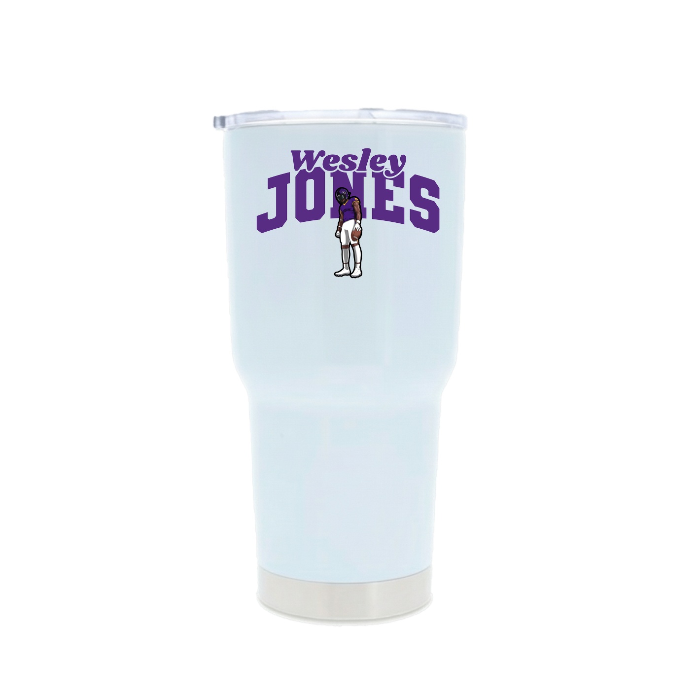 30oz Stainless Steel Tumbler — Signature Arch in White