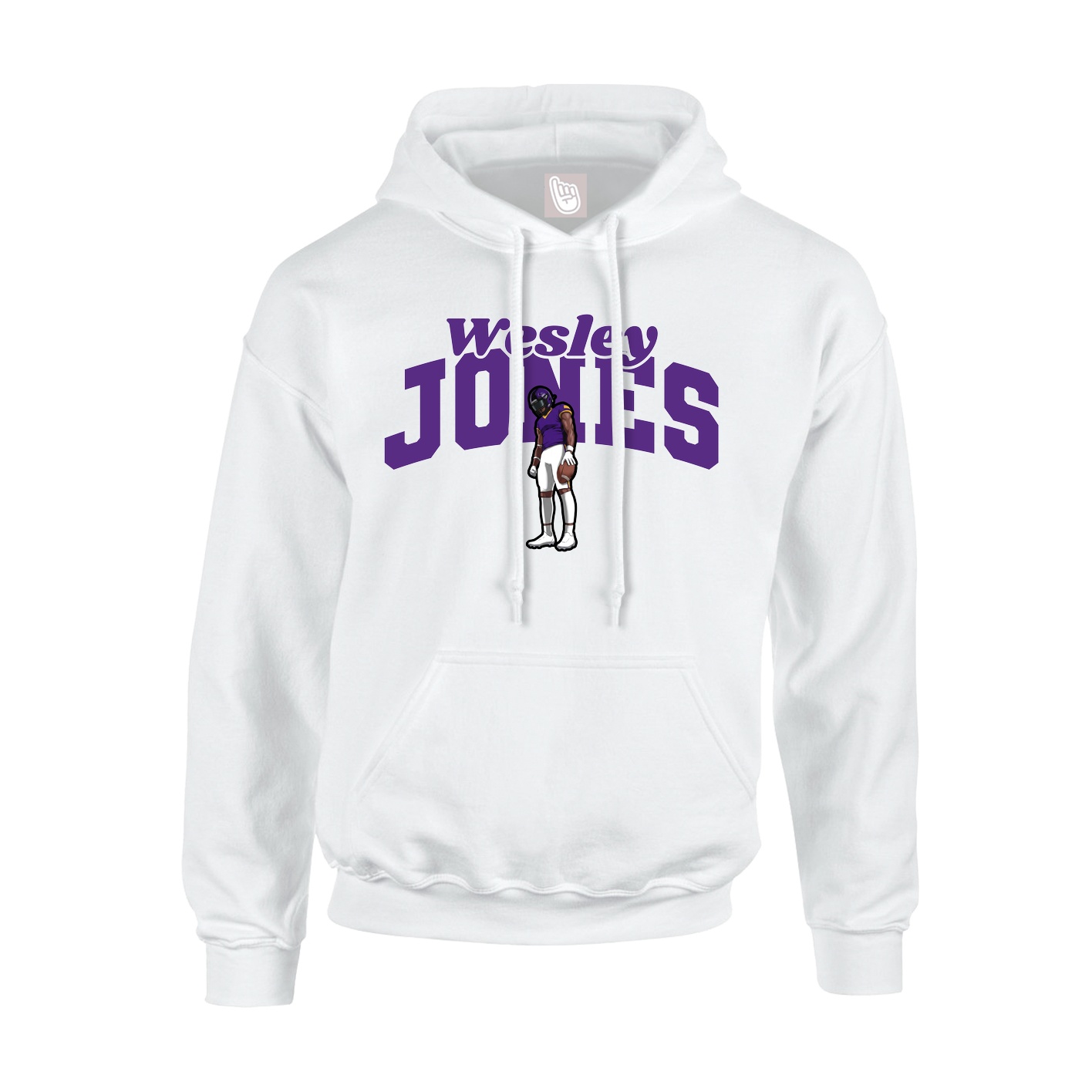 Youth Hoodie — Signature Arch in White