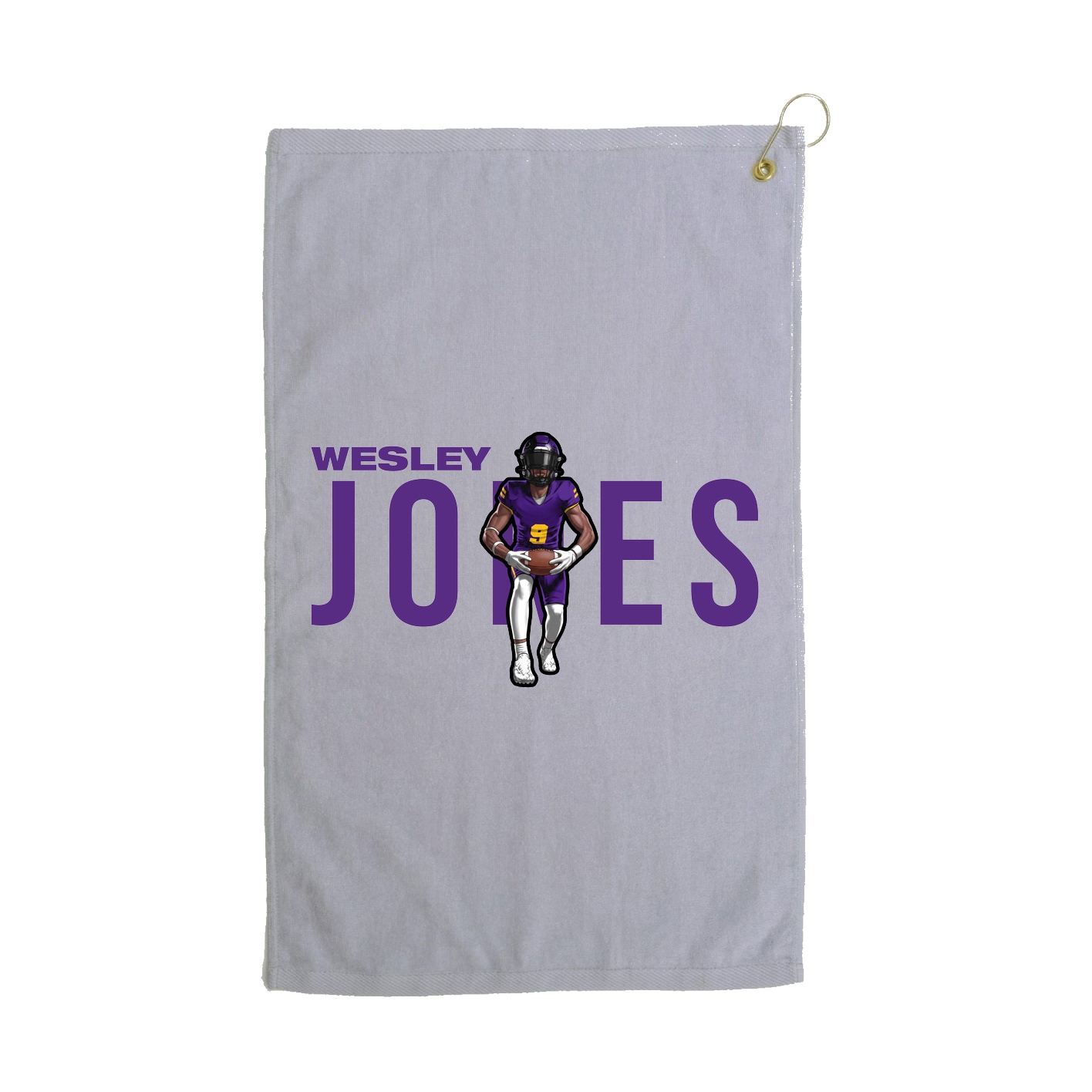 Golf Towel — Player Name in Grey