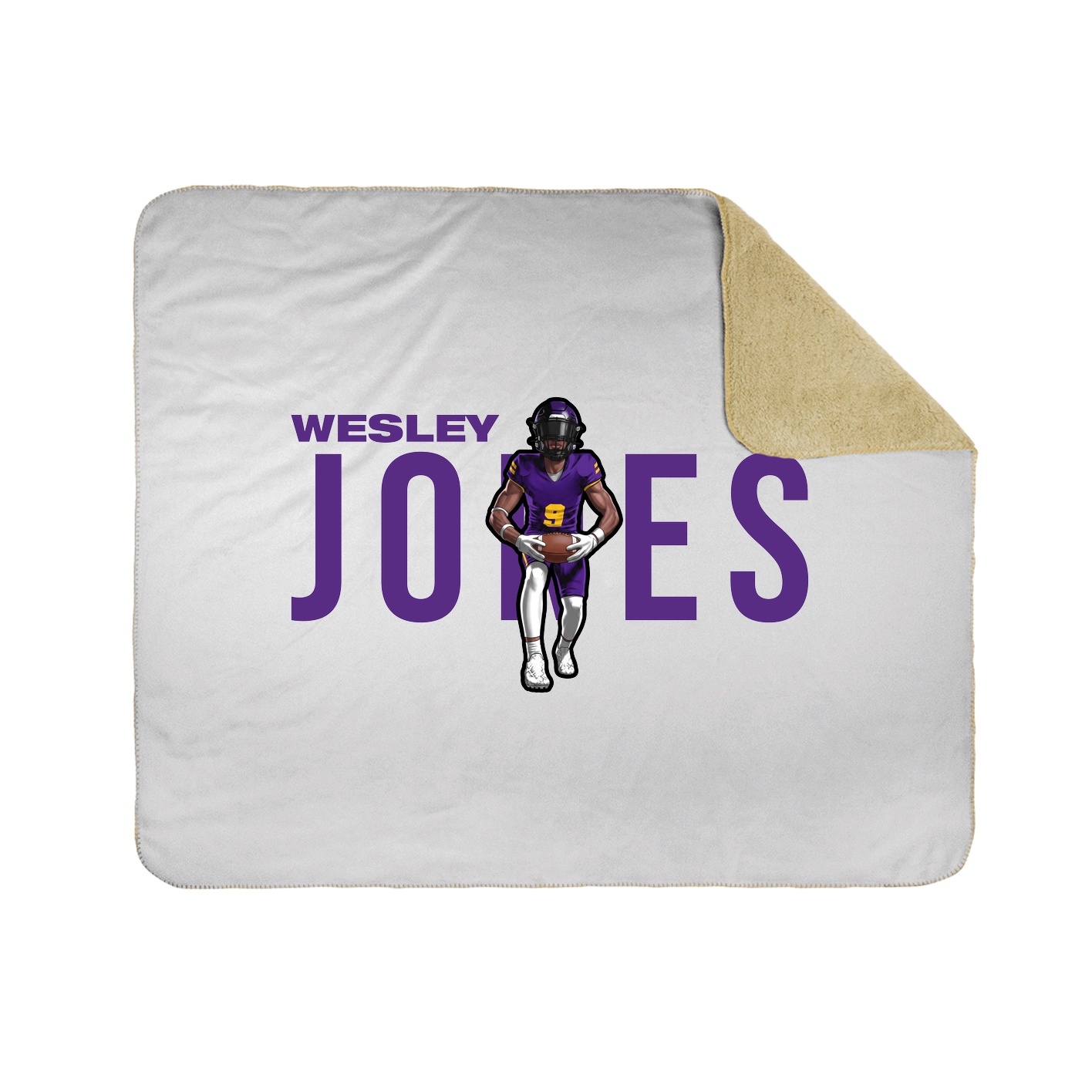 Throw Blanket — Player Name in White