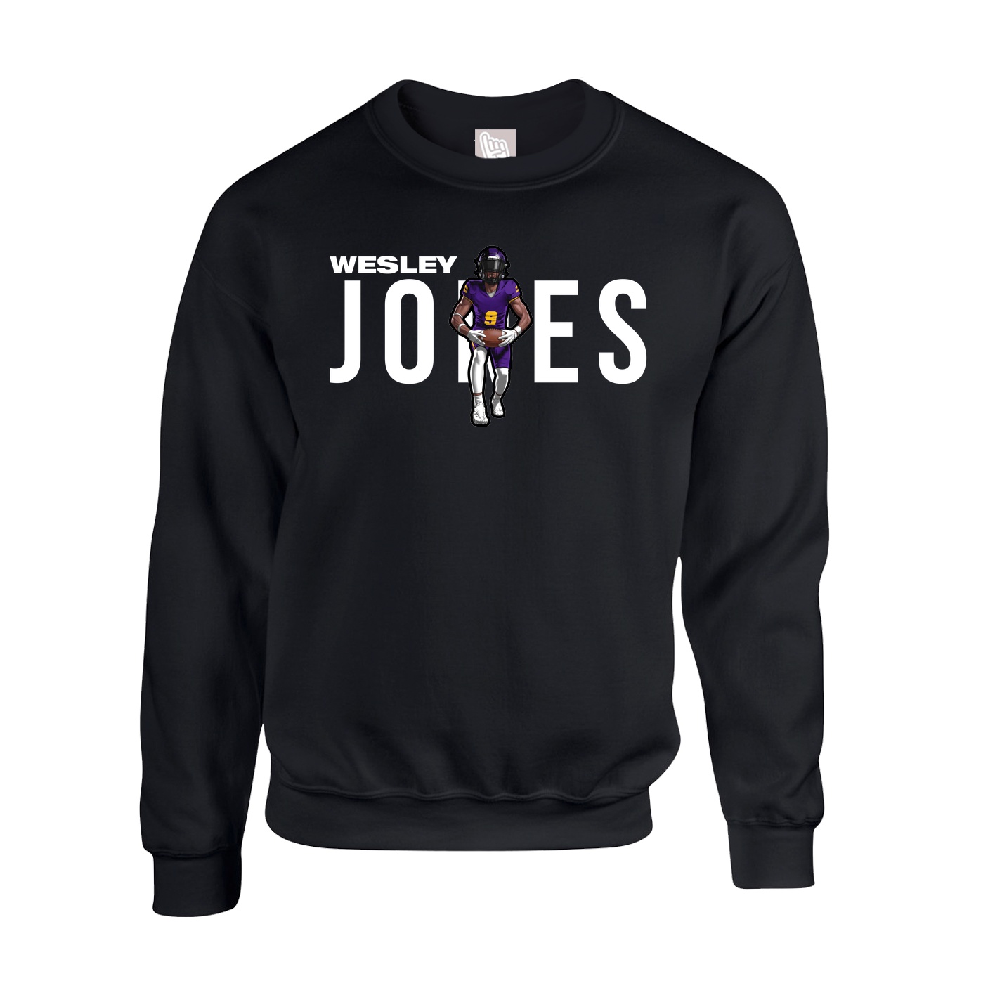 Fleece Crew — Player Name in Black