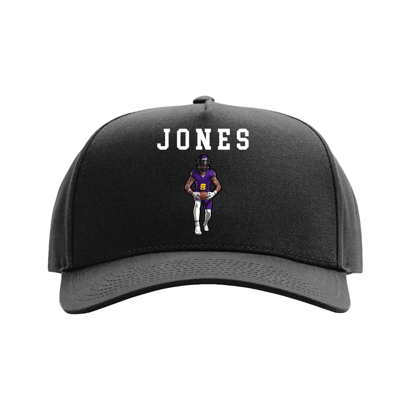 Full Fabric Five-Panel Champ Cap — Shirsey in Black