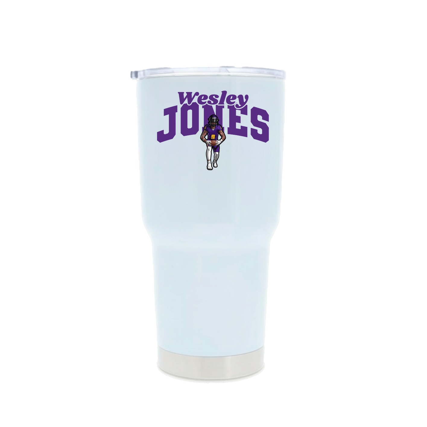 30oz Stainless Steel Tumbler — Signature Arch in White