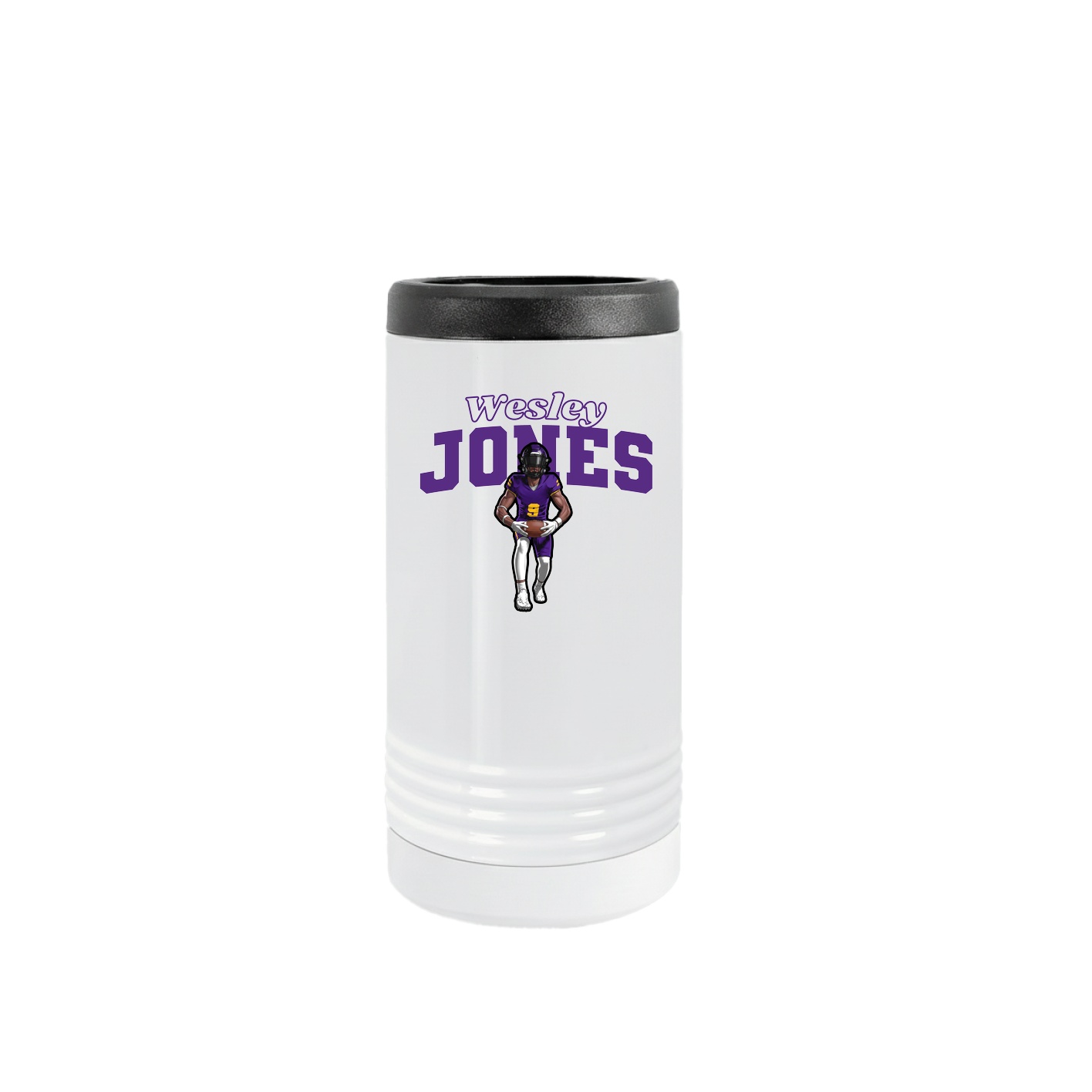 Slim Beverage Holder — Name Arch in White