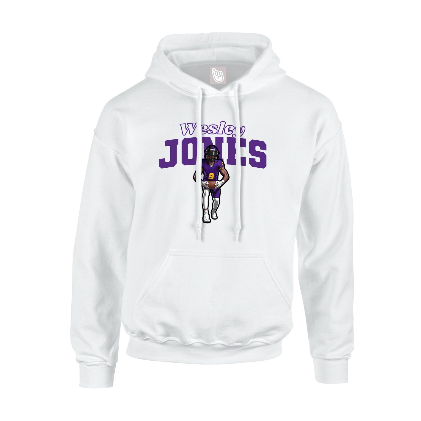 Hoodie — Name Arch in White