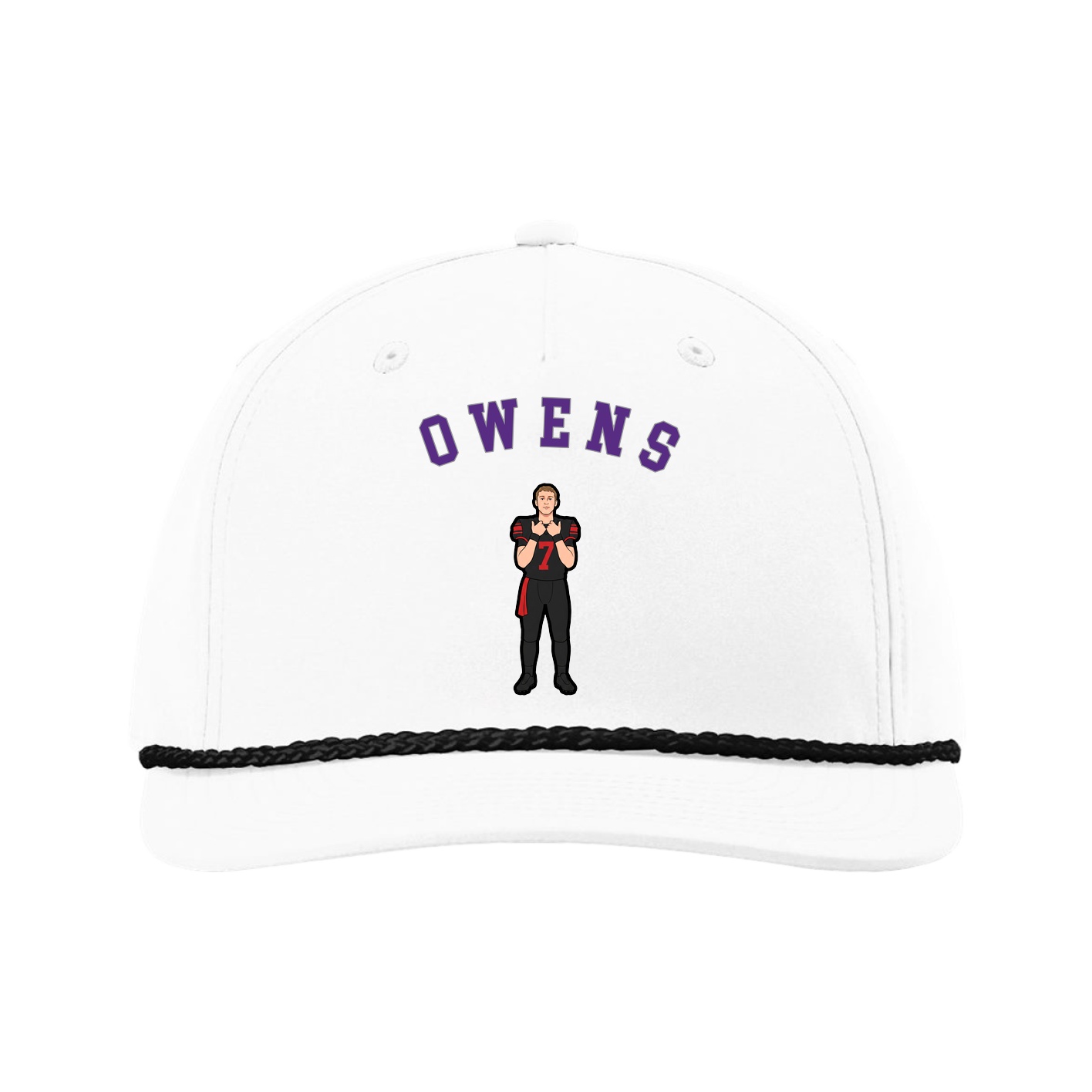 Five-Panel Classic Rope Cap — Shirsey Arch in White