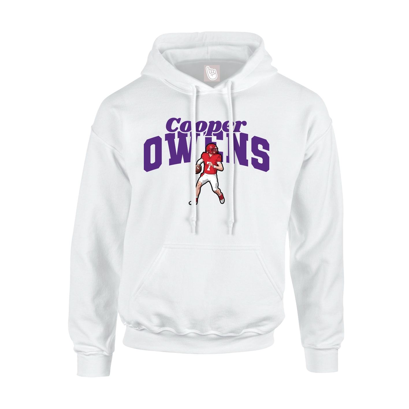 Youth Hoodie — Signature Arch in White