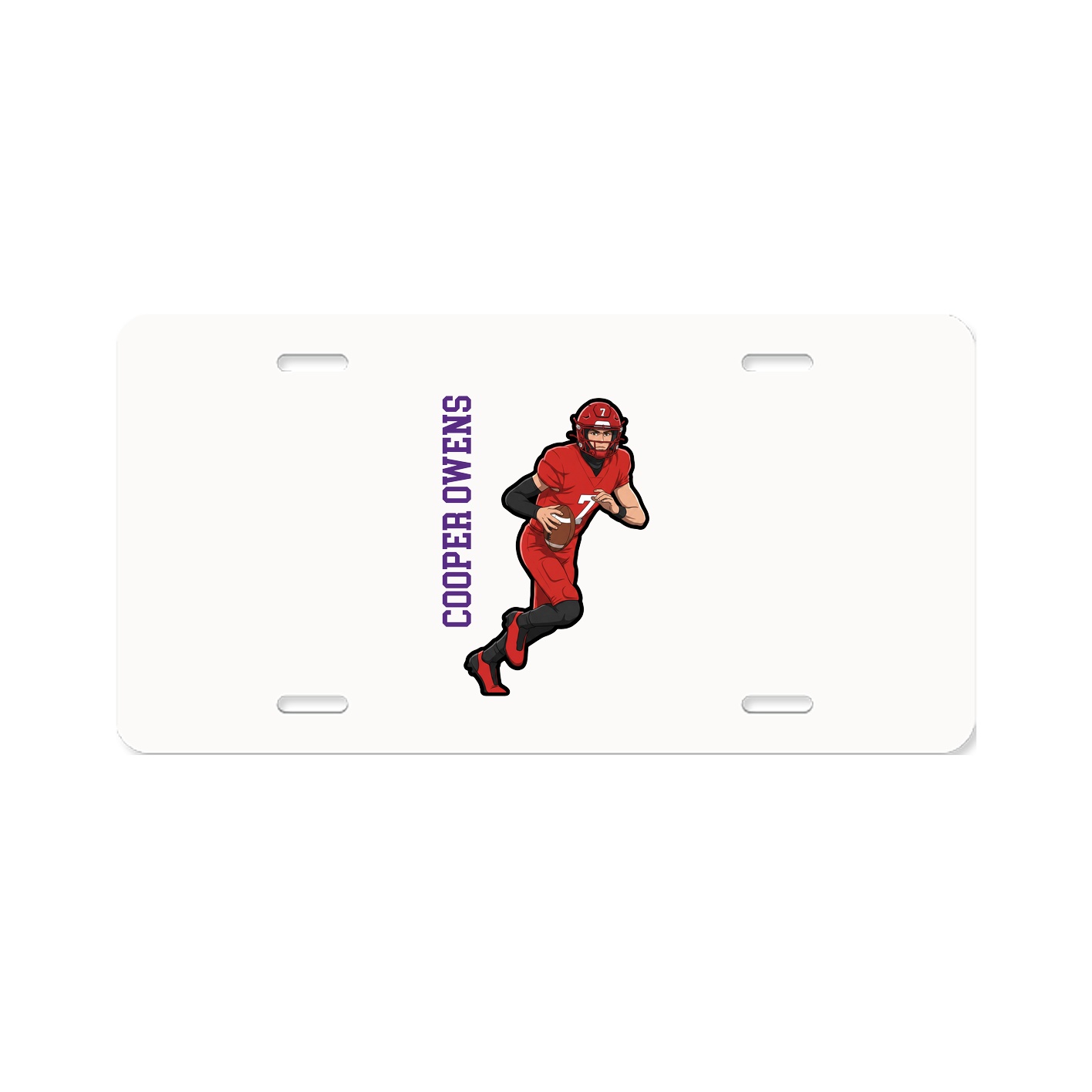 License Plate — Name Vertical in Classic