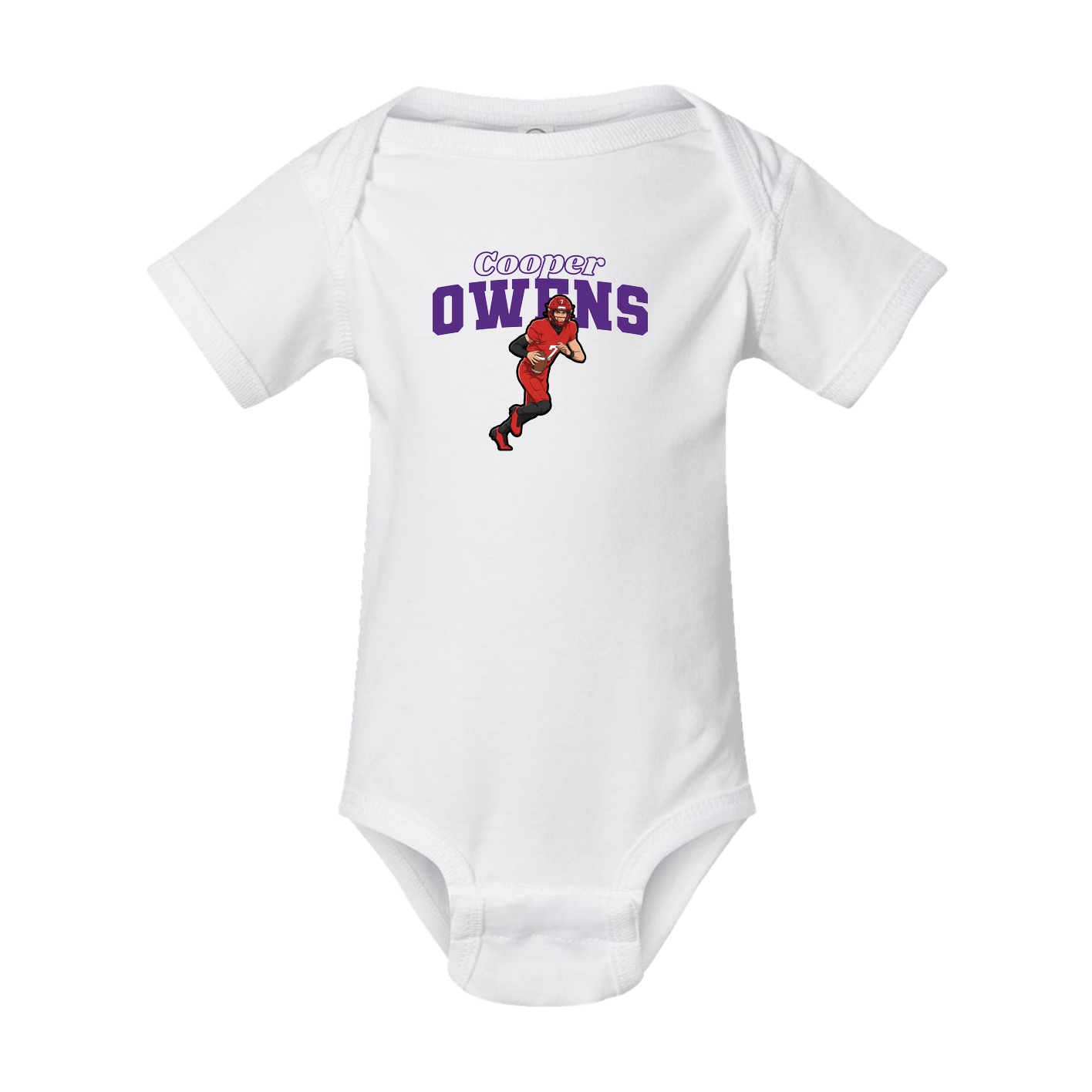 Baby Onesie — Name Arch in White