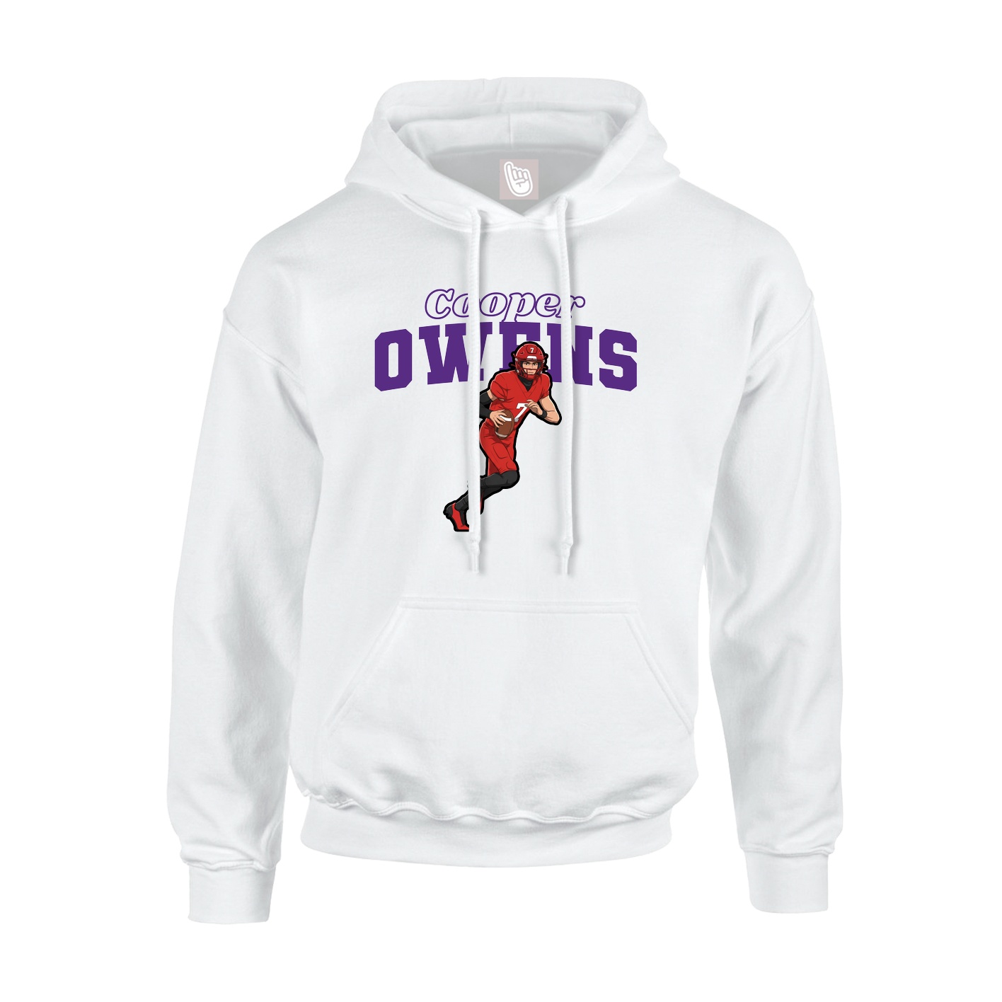Hoodie — Name Arch in White