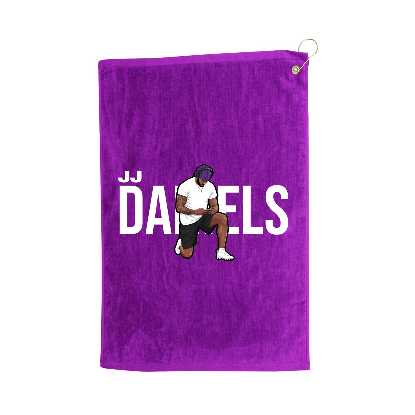 Golf Towel — Player Name in Purple