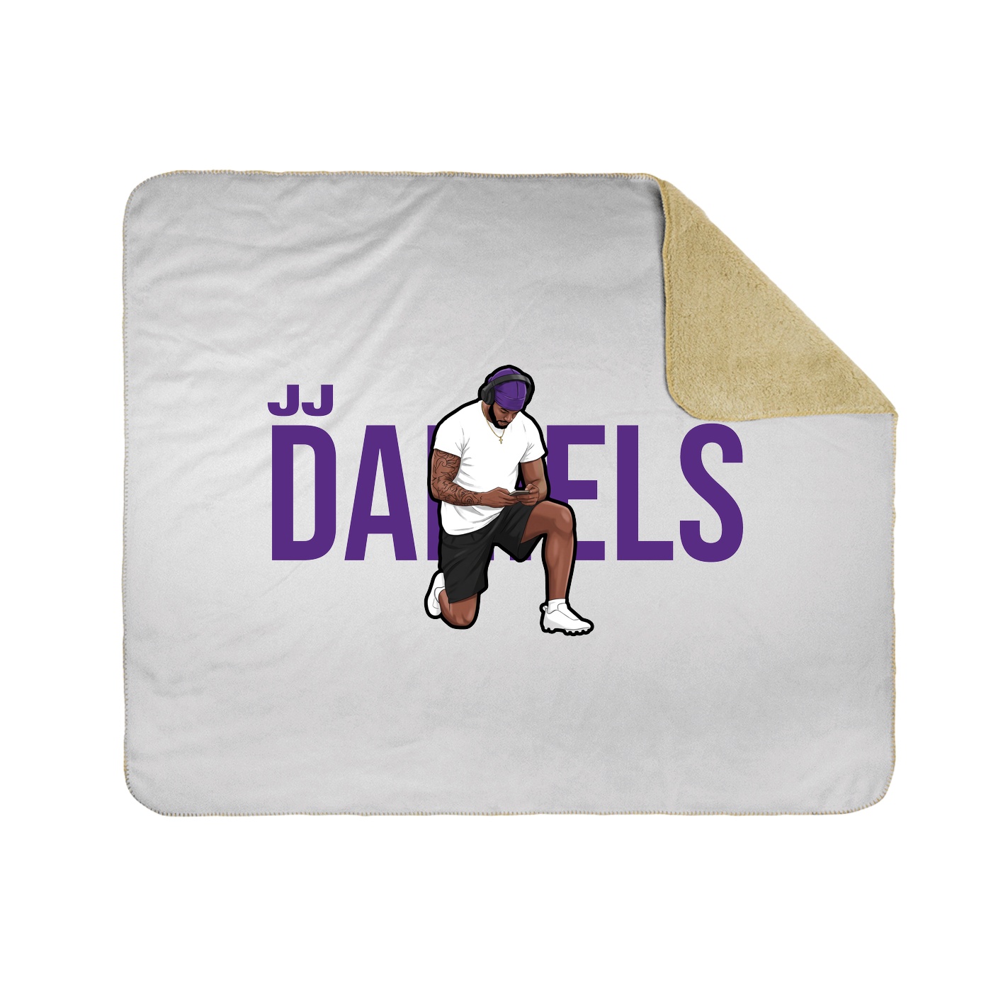 Throw Blanket — Player Name in White