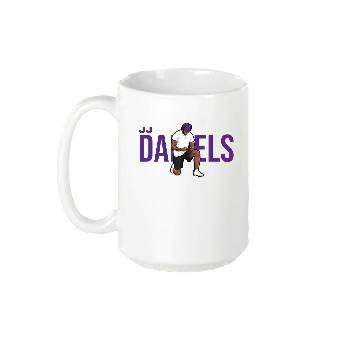 15oz Coffee Mug — Player Name in White