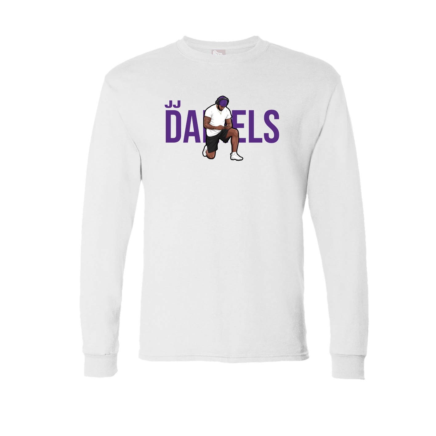 Long Sleeve Tee — Player Name in White